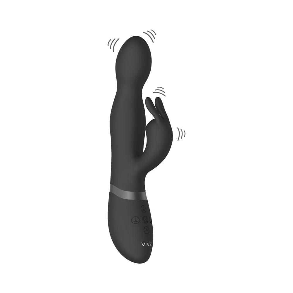 Shots Vive Niva 360 Degrees Rechargeable Silicone Rotating G-Spot Rabbit Vibrator - Buy At Luxury Toy X - Free 3-Day Shipping