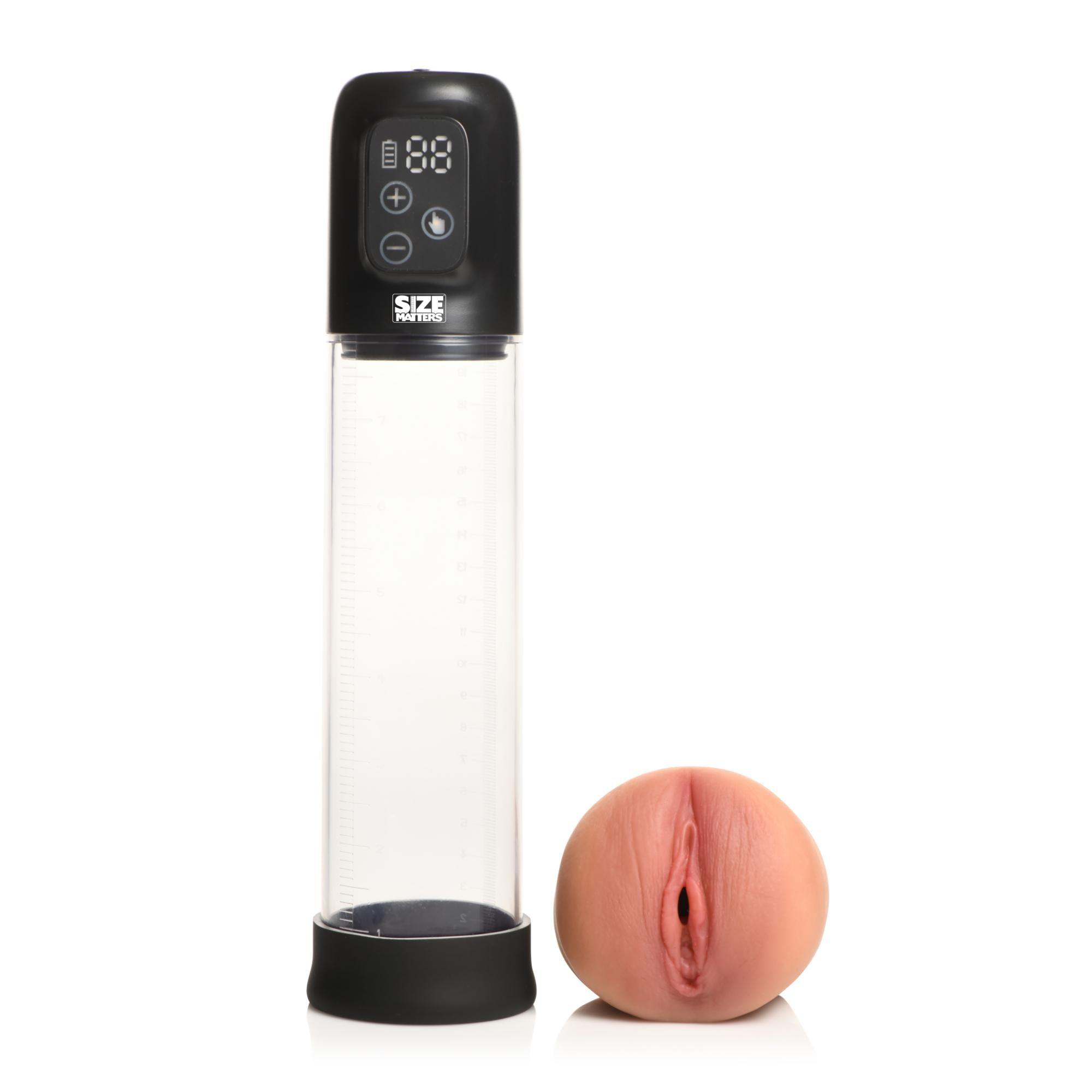 Size Matters 5X Rechargeable Sucking Penis Pump with Attachments - Buy At Luxury Toy X - Free 3-Day Shipping