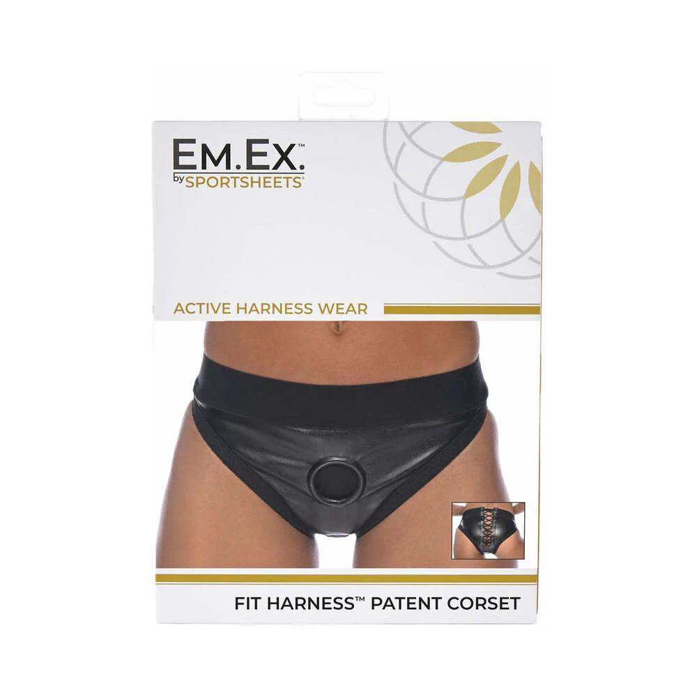 Sportsheets Em.Ex. Fit Harness Patent Corset - Buy At Luxury Toy X - Free 3-Day Shipping