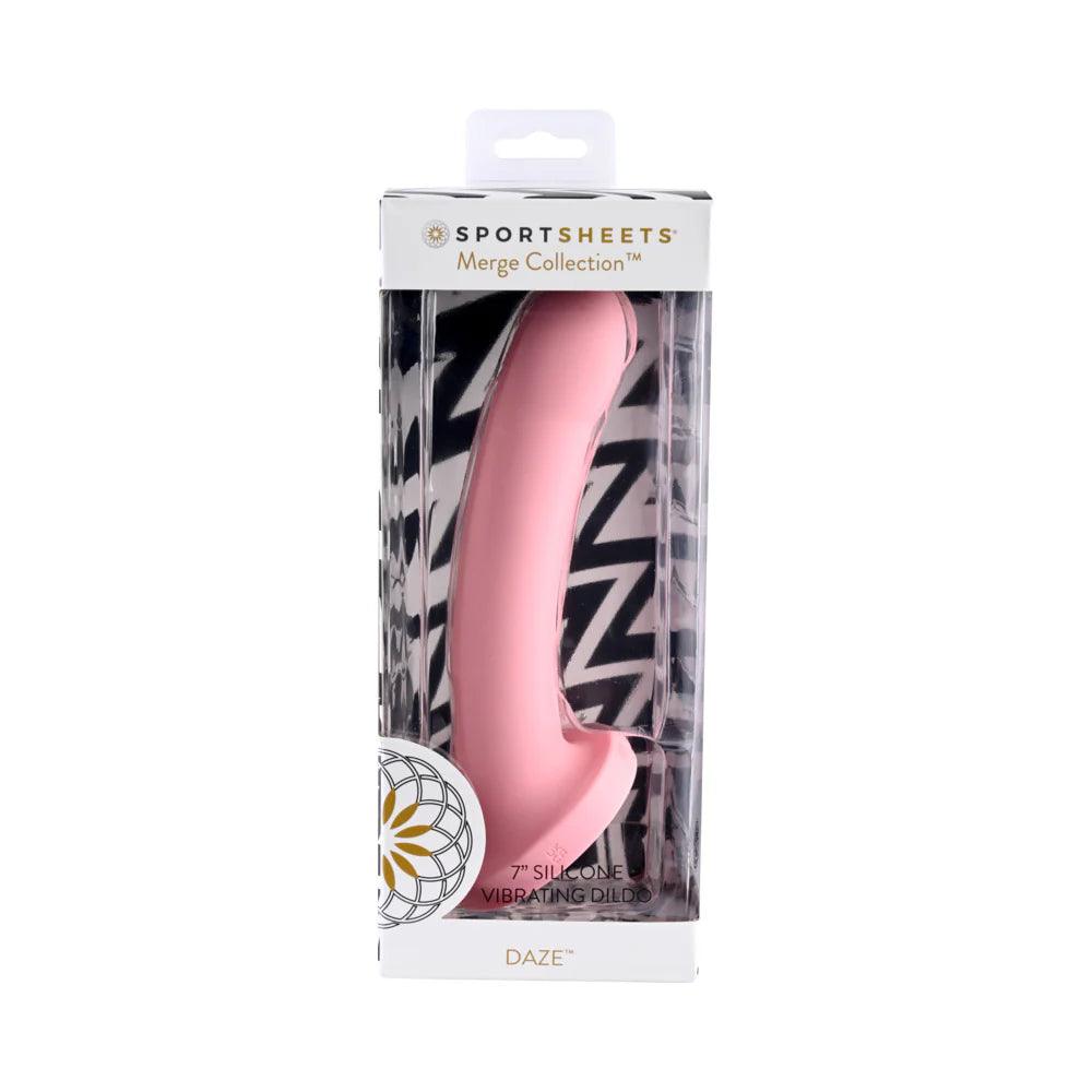 Sportsheets Merge Collection Daze Rechargeable 7 in. Silicone Vibrating Dildo Pink - Buy At Luxury Toy X - Free 3-Day Shipping