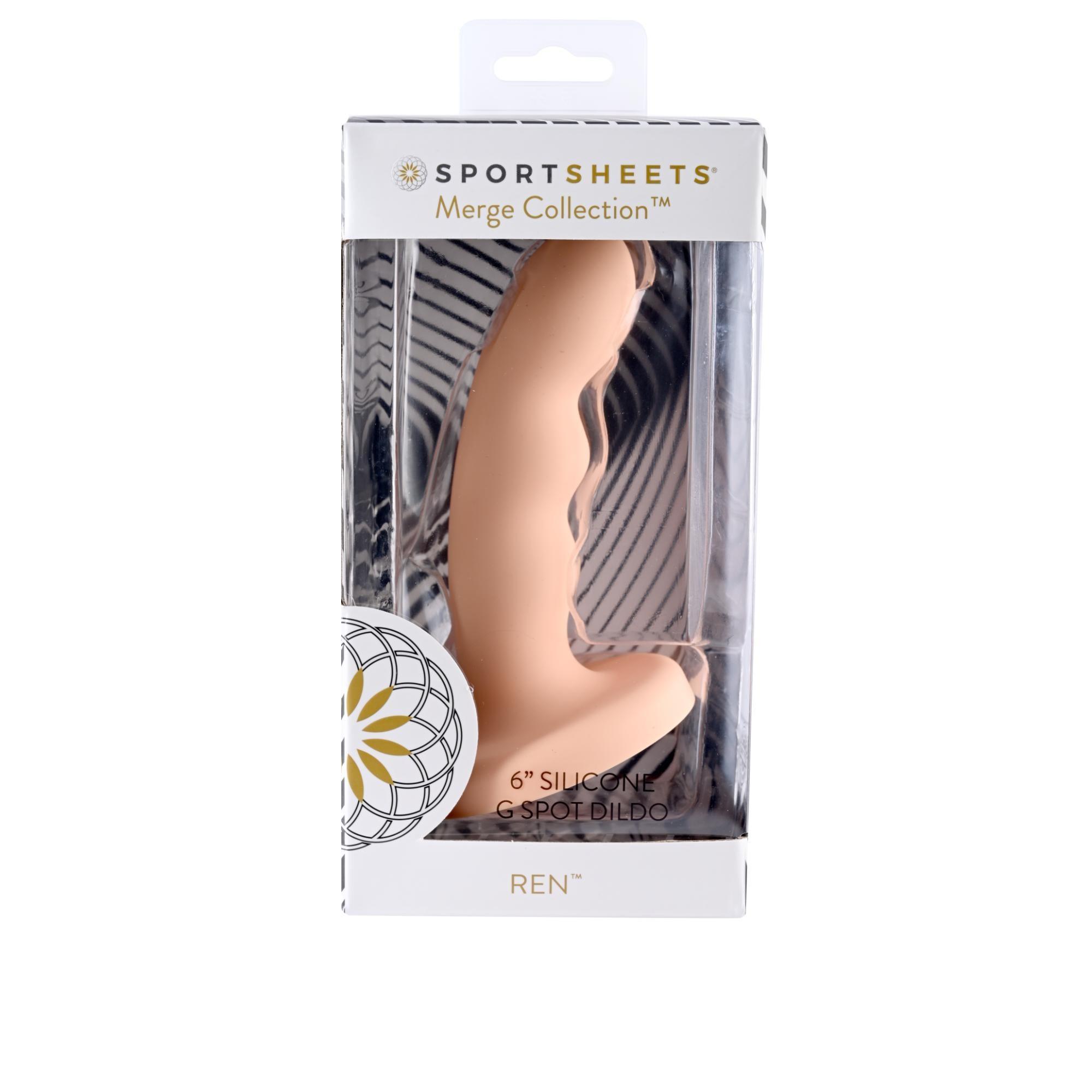 Sportsheets Ren Silicone Curved Dildo with Suction Cup 6in - Buy At Luxury Toy X - Free 3-Day Shipping