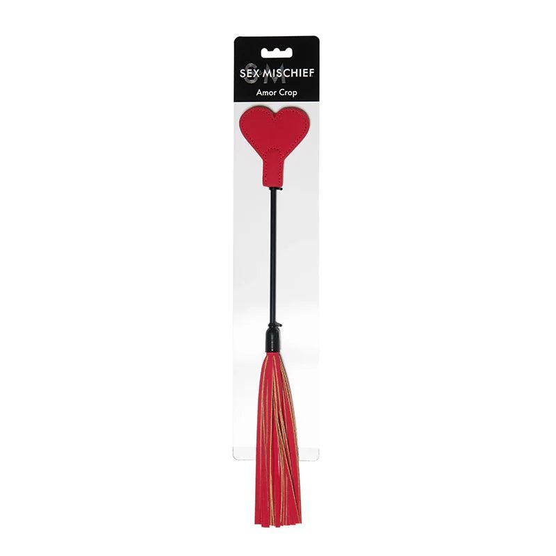Sportsheets Sex & Mischief Amor Crop Heart-Shaped Dual-Ended Flogger - Buy At Luxury Toy X - Free 3-Day Shipping