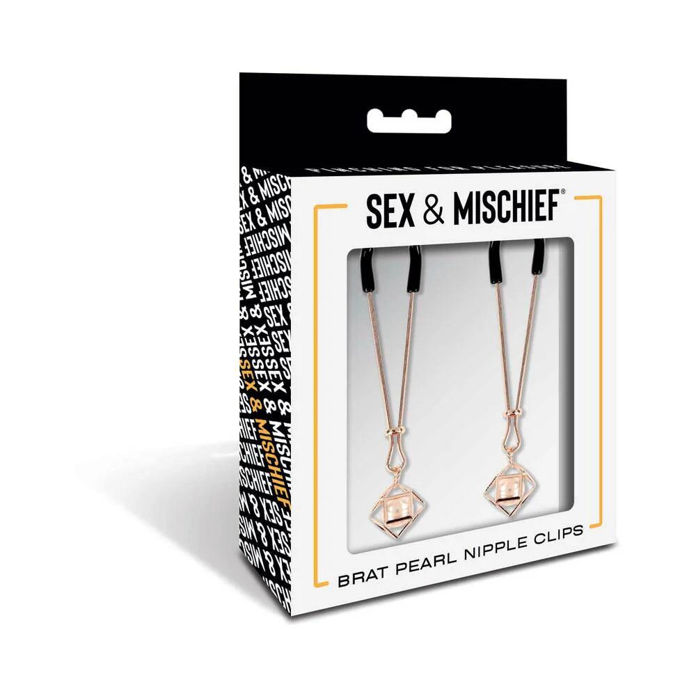 Sportsheets Sex & Mischief Brat Pearl Nipple Jewelry - Buy At Luxury Toy X - Free 3-Day Shipping