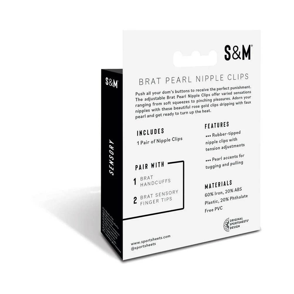 Sportsheets Sex & Mischief Brat Pearl Nipple Jewelry - Buy At Luxury Toy X - Free 3-Day Shipping