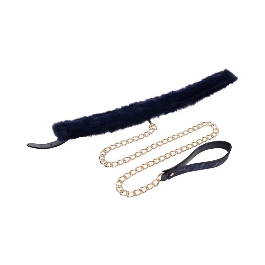 Sportsheets Sex & Mischief Cougar Fur Collar & Leash - Buy At Luxury Toy X - Free 3-Day Shipping
