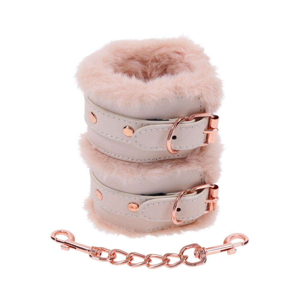Sportsheets Sex & Mischief Peaches ‘n CreaMe Fur Handcuffs - Buy At Luxury Toy X - Free 3-Day Shipping