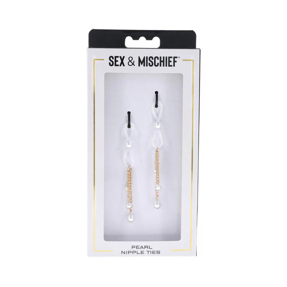 Sportsheets Sex & Mischief Pearl Nipple Ties - Buy At Luxury Toy X - Free 3-Day Shipping