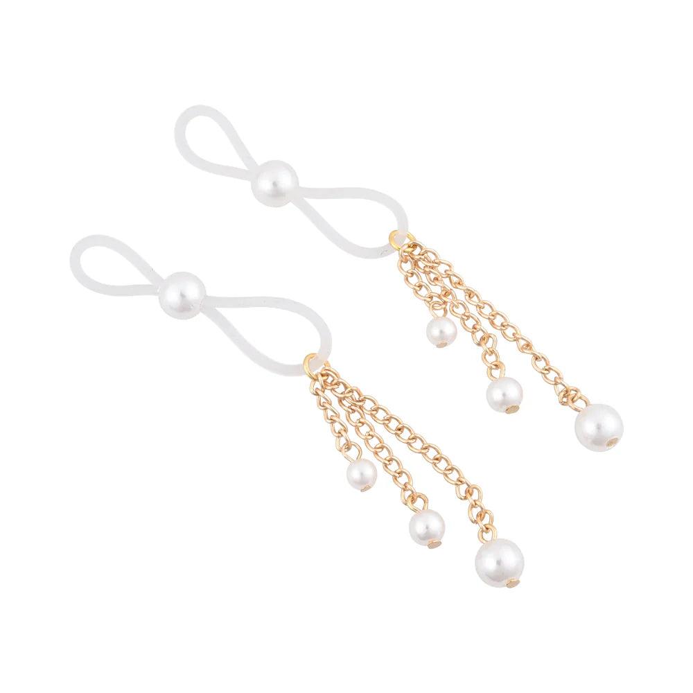 Sportsheets Sex & Mischief Pearl Nipple Ties - Buy At Luxury Toy X - Free 3-Day Shipping