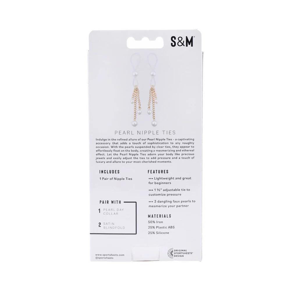 Sportsheets Sex & Mischief Pearl Nipple Ties - Buy At Luxury Toy X - Free 3-Day Shipping
