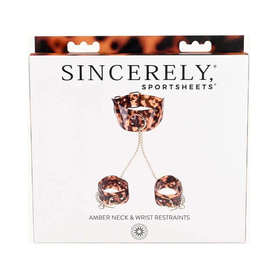 Sportsheets Sincerely Amber Adjustable Neck & Wrist Restraints - Buy At Luxury Toy X - Free 3-Day Shipping
