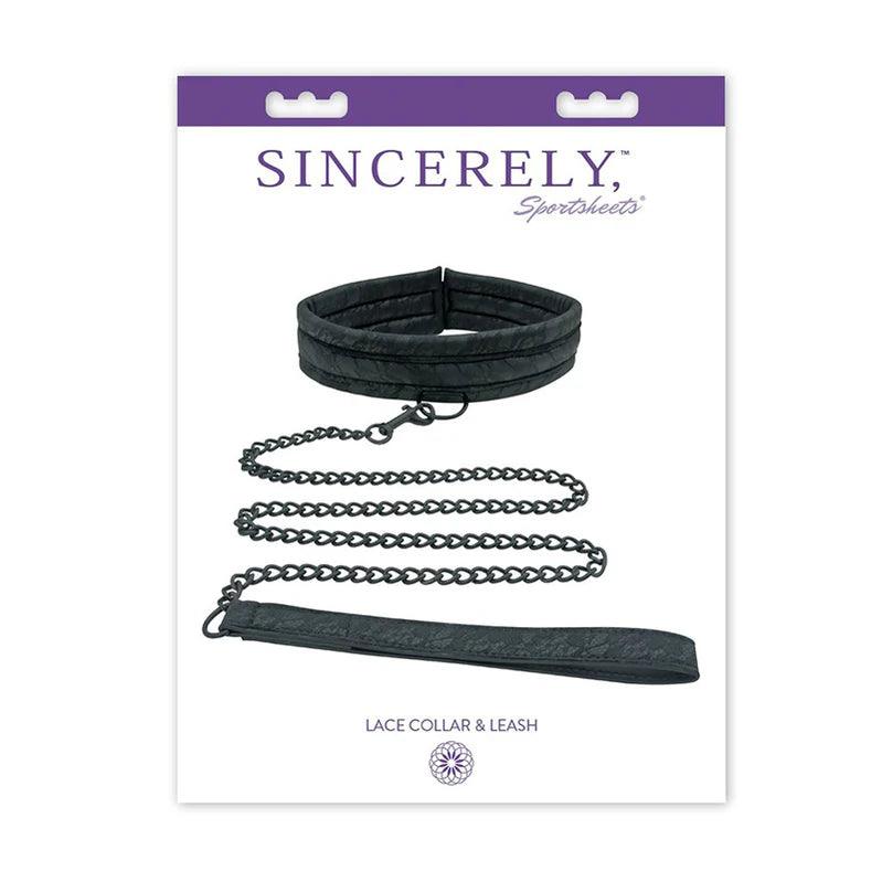 Sportsheets Sincerely Lace Adjustable Collar & Leash - Buy At Luxury Toy X - Free 3-Day Shipping