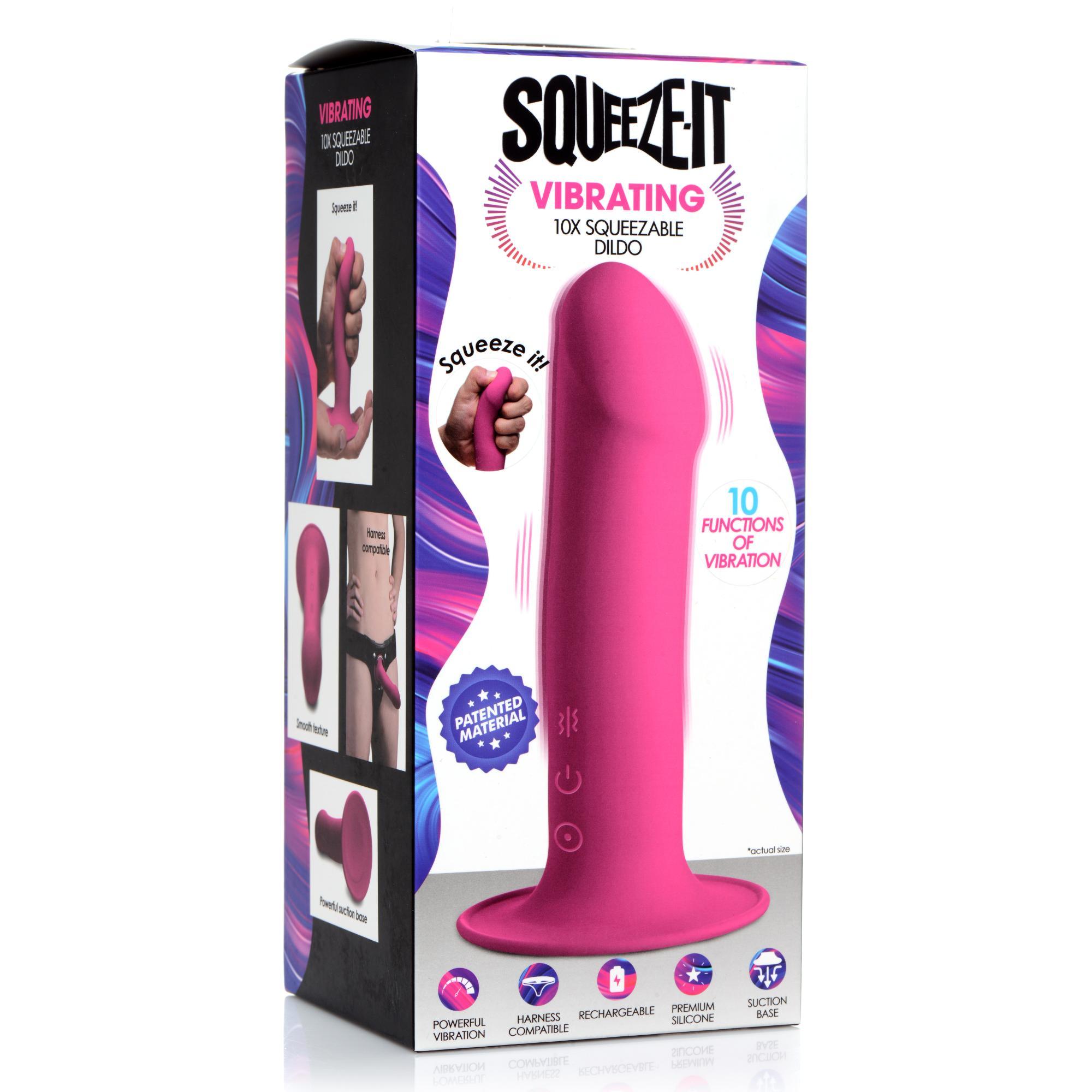 Squeeze-It 10X Squeezable Vibrating Dildo - Buy At Luxury Toy X - Free 3-Day Shipping