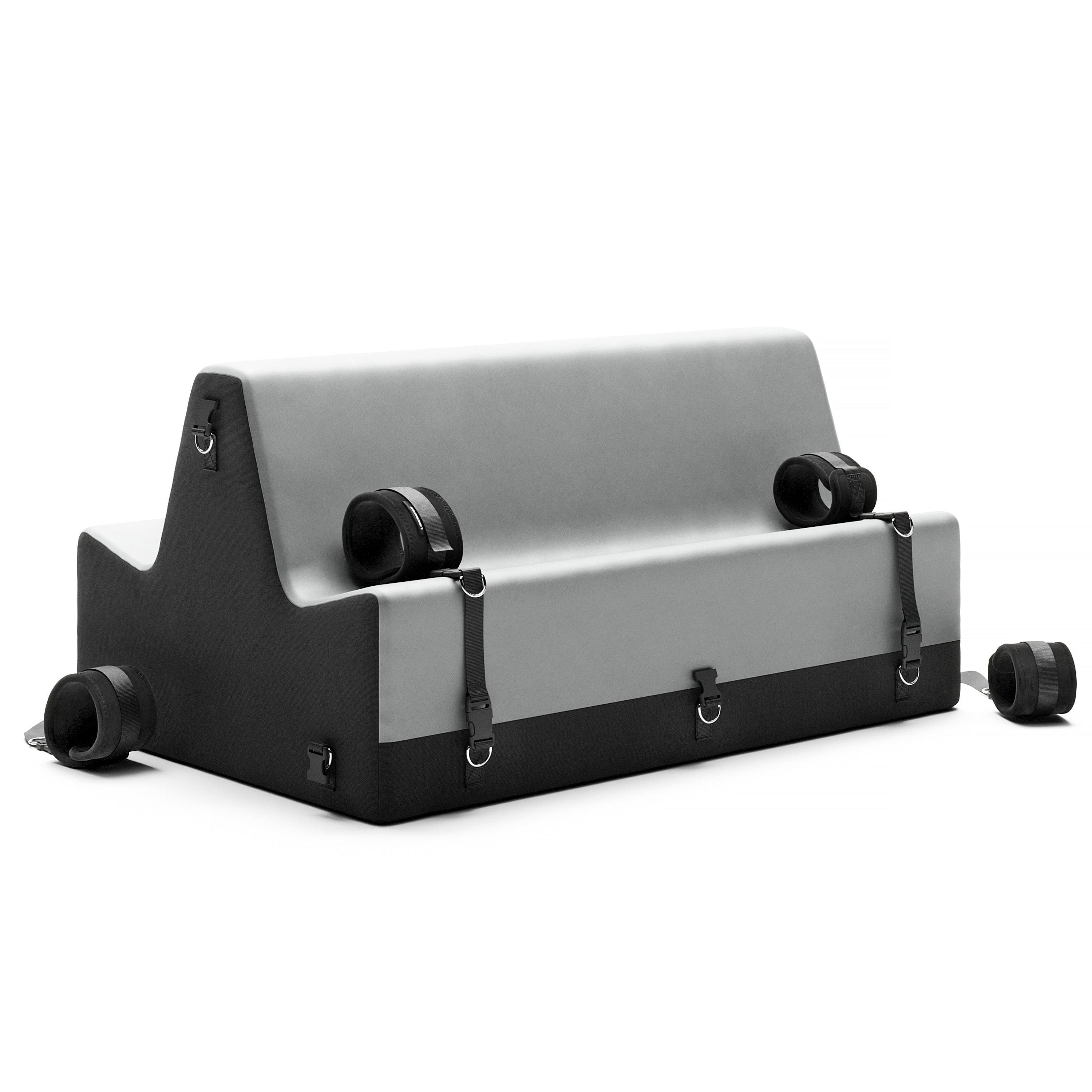 Steed Spanking Bench - Faux Leather Charcoal with Microfiber Cuff Kit - Buy At Luxury Toy X - Free 3-Day Shipping