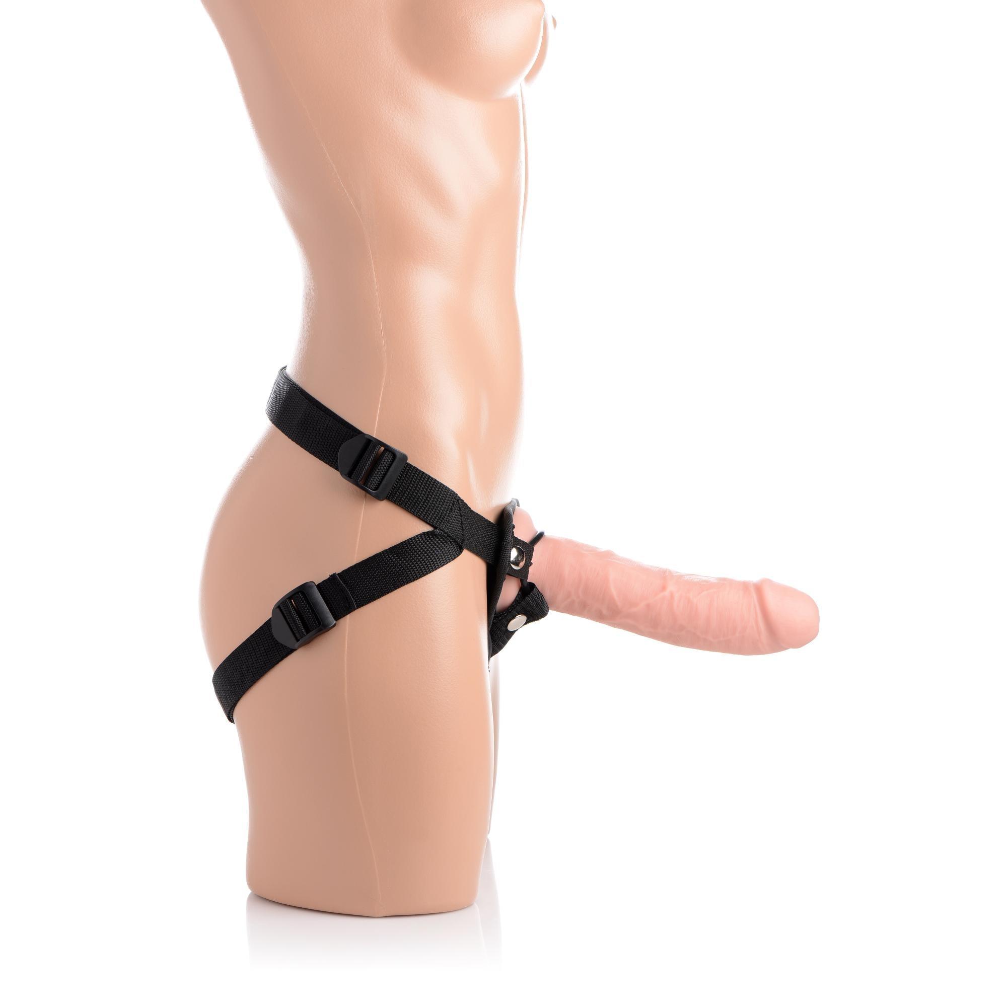 Strap U Brazen 8" Silicone Dildo with Harness - Buy At Luxury Toy X - Free 3-Day Shipping