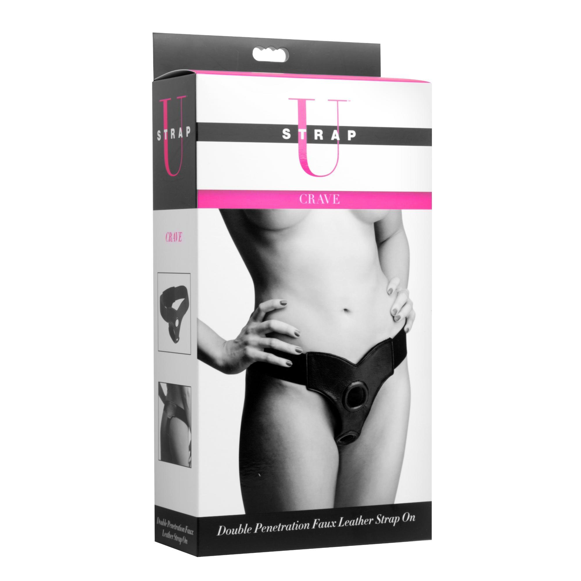 Strap U Crave Double Penetration Faux Leather Strap On - Buy At Luxury Toy X - Free 3-Day Shipping