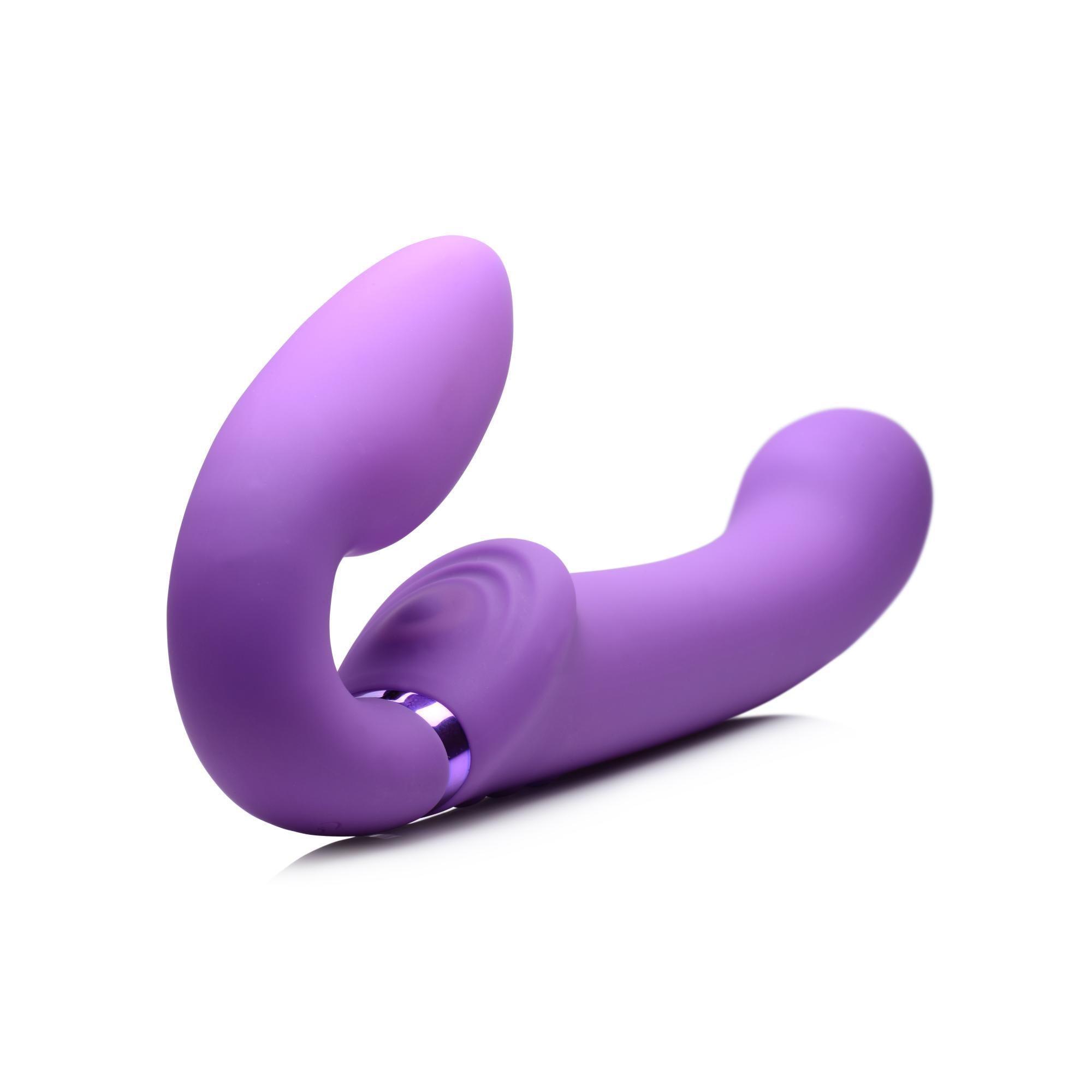 Strap U Ergo-Fit G-Pulse Silicone Rechargeable 10X Dual Dildo Strapless Strap-On with Remote Control - Buy At Luxury Toy X - Free 3-Day Shipping