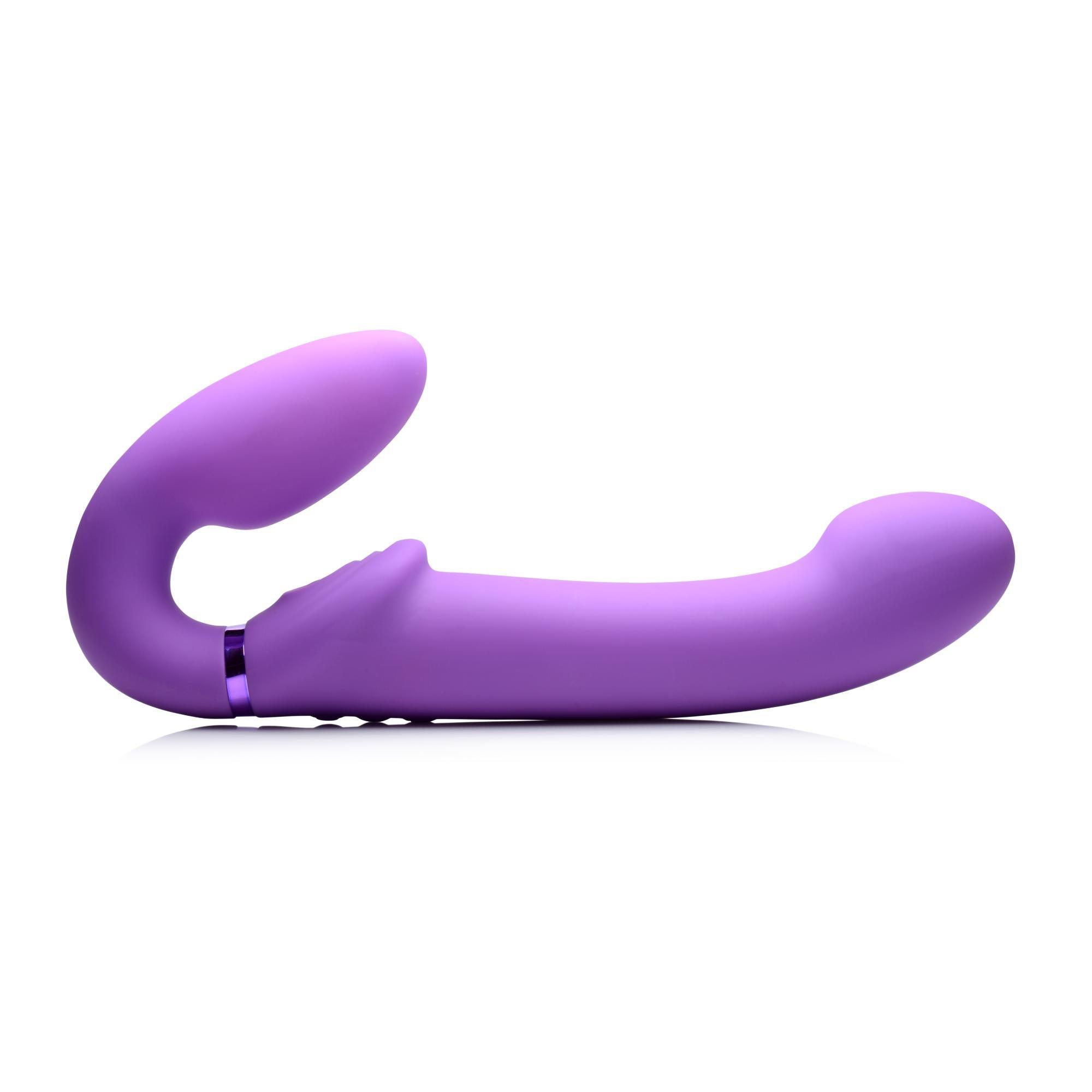 Strap U Ergo-Fit G-Pulse Silicone Rechargeable 10X Dual Dildo Strapless Strap-On with Remote Control - Buy At Luxury Toy X - Free 3-Day Shipping