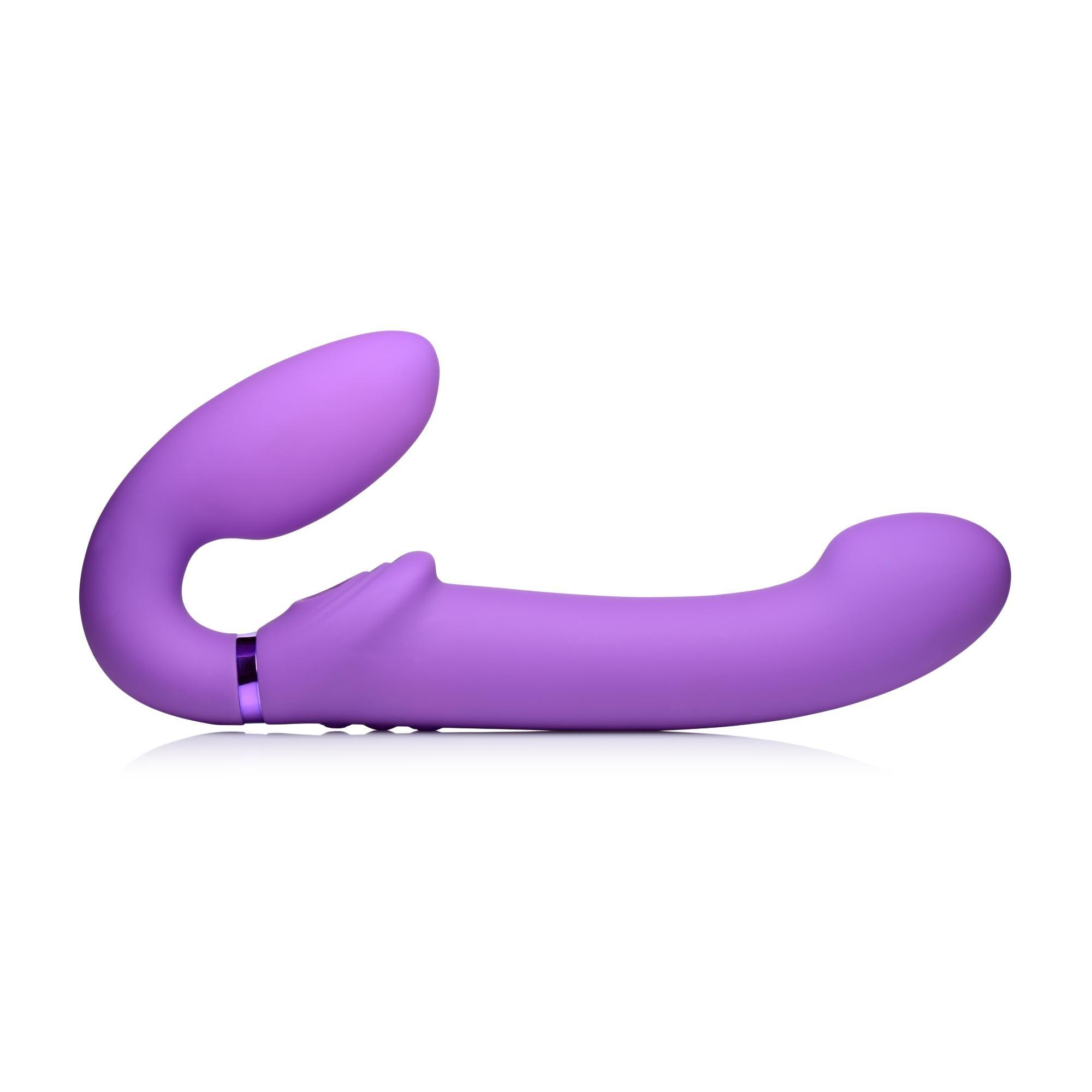 Strap U Ergo-Fit G-Pulse Silicone Rechargeable 10X Dual Dildo Strapless Strap-On with Remote Control - Buy At Luxury Toy X - Free 3-Day Shipping