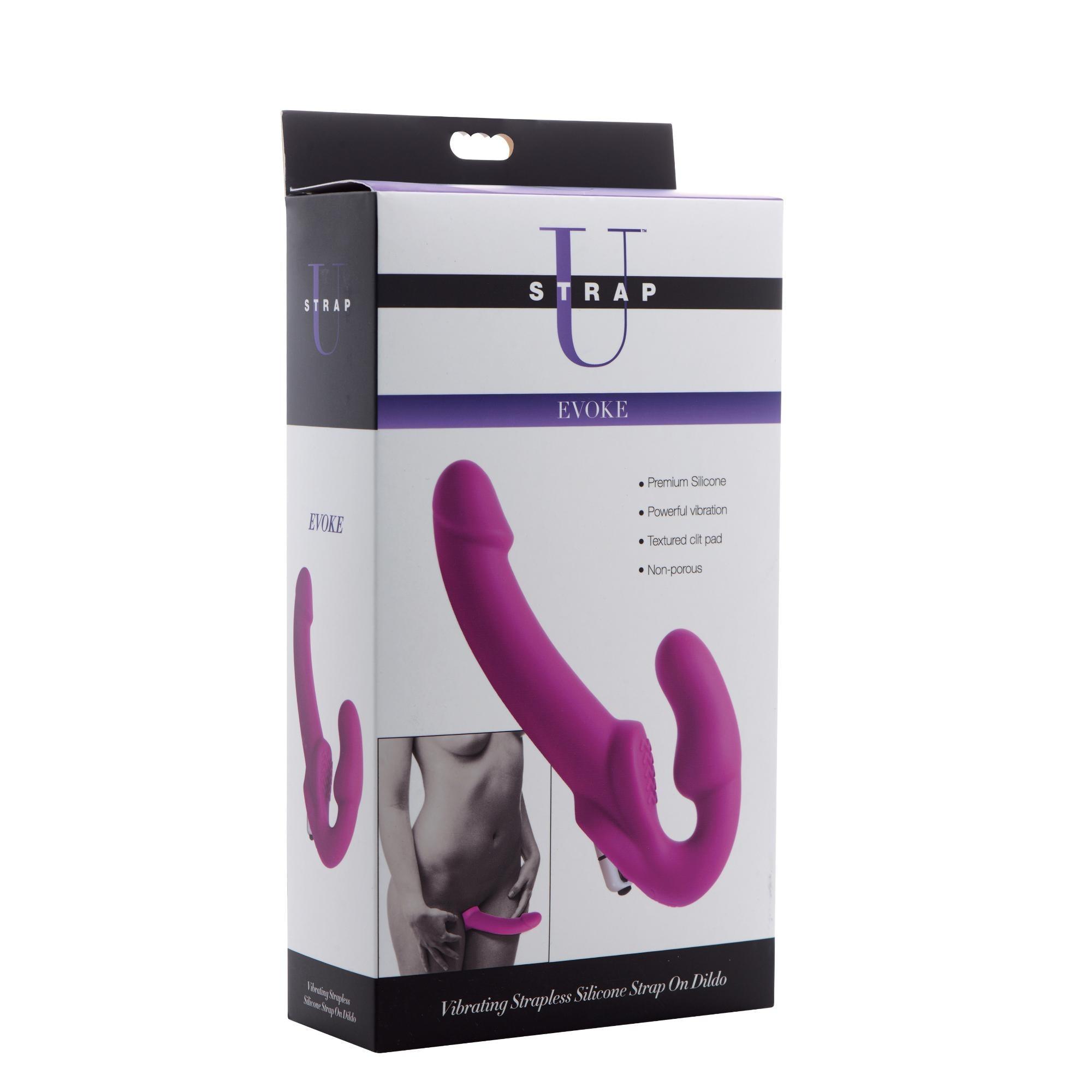 Strap U Evoke Vibrating Strapless Silicone Strap On Dildo - Buy At Luxury Toy X - Free 3-Day Shipping