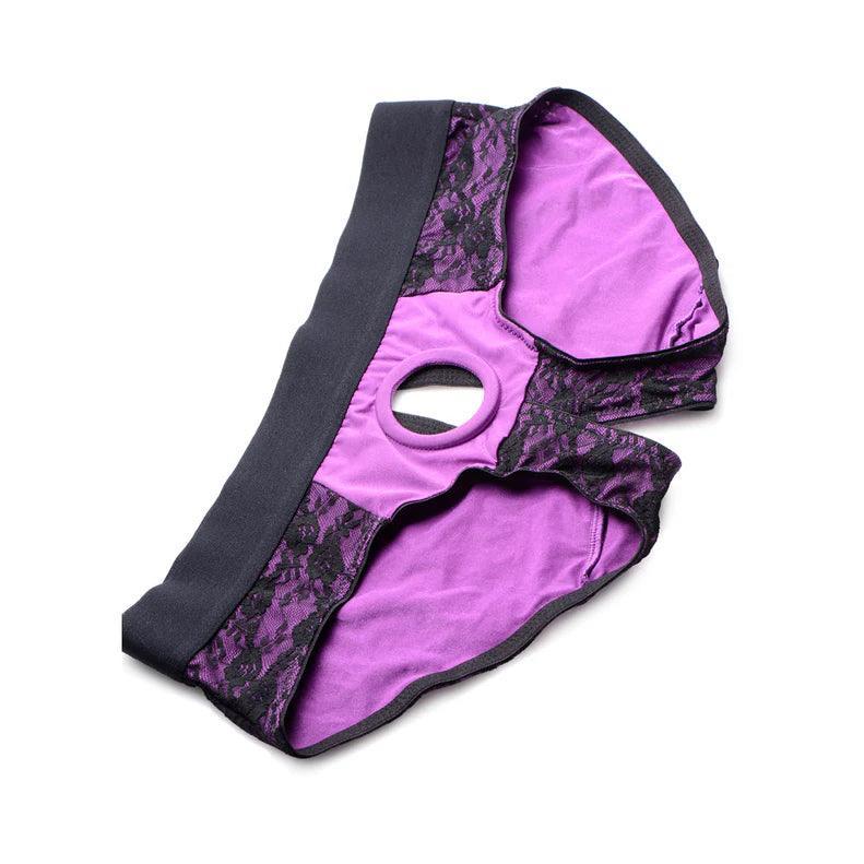 Strap U Lace Envy Pegging Set with Lace Crotchless Panty Harness and Dildo 5in - Buy At Luxury Toy X - Free 3-Day Shipping