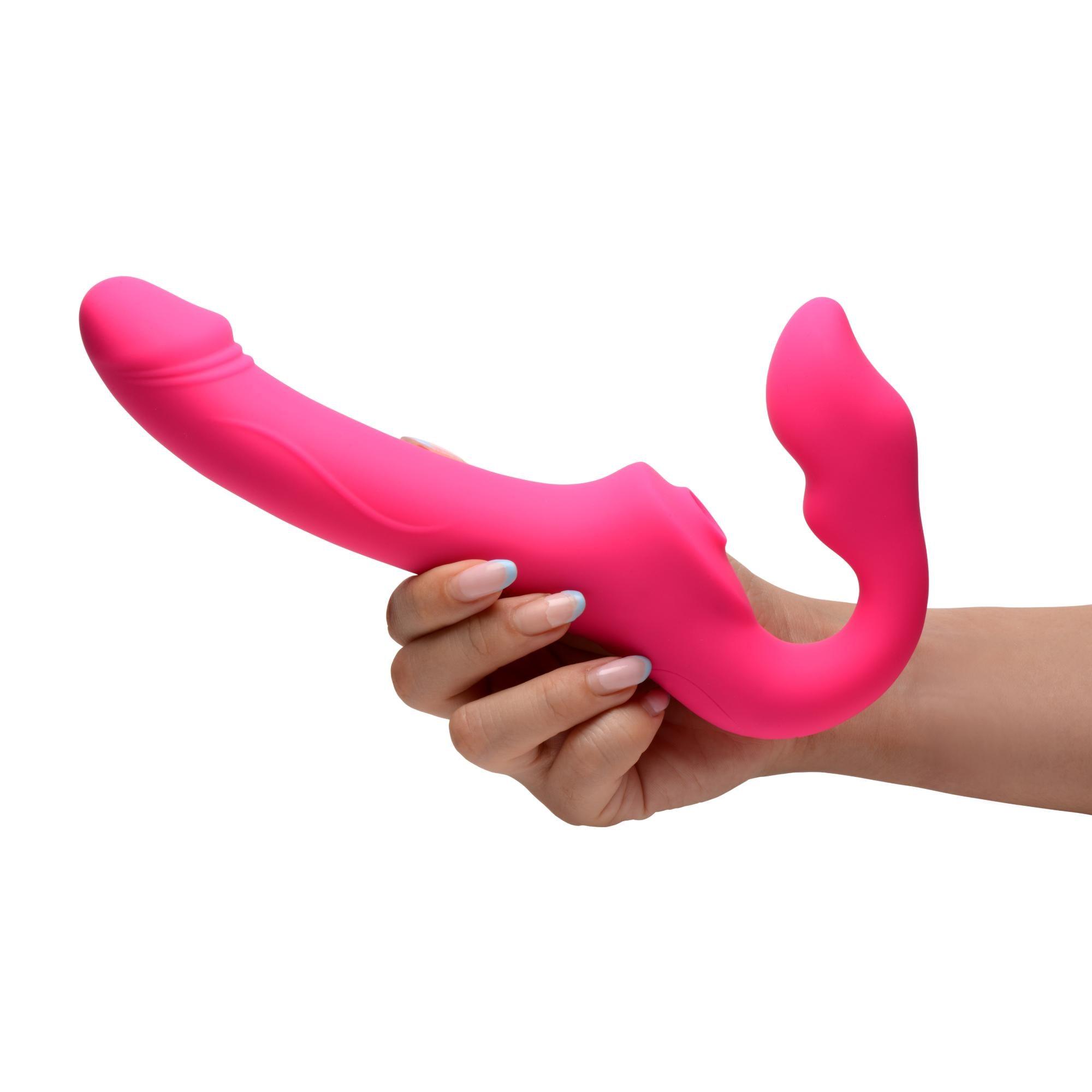 Strap U Mighty Licker Licking & Vibrating Strapless Strap-On w/ Remote - Buy At Luxury Toy X - Free 3-Day Shipping