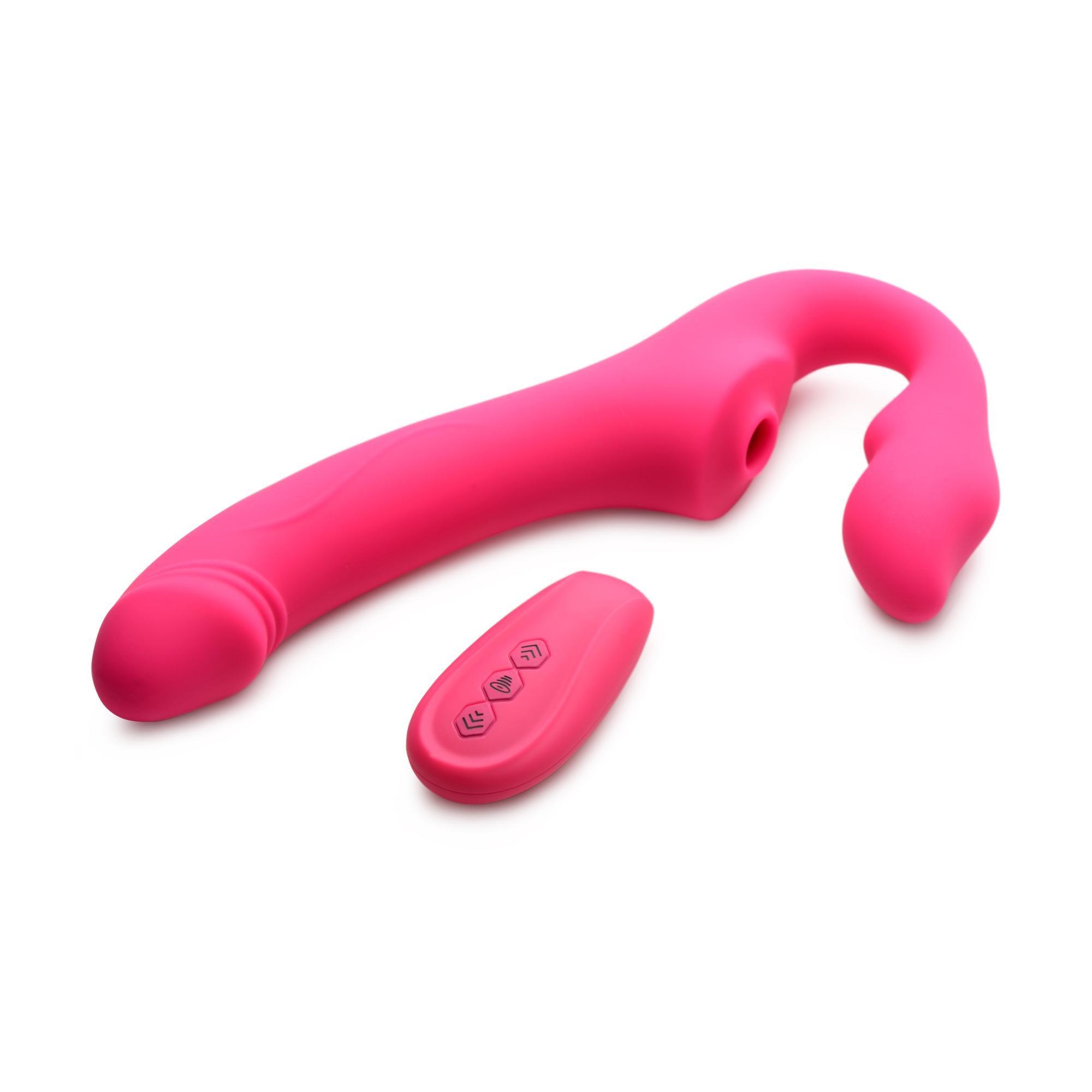 Strap U Mighty Licker Licking & Vibrating Strapless Strap-On w/ Remote - Buy At Luxury Toy X - Free 3-Day Shipping