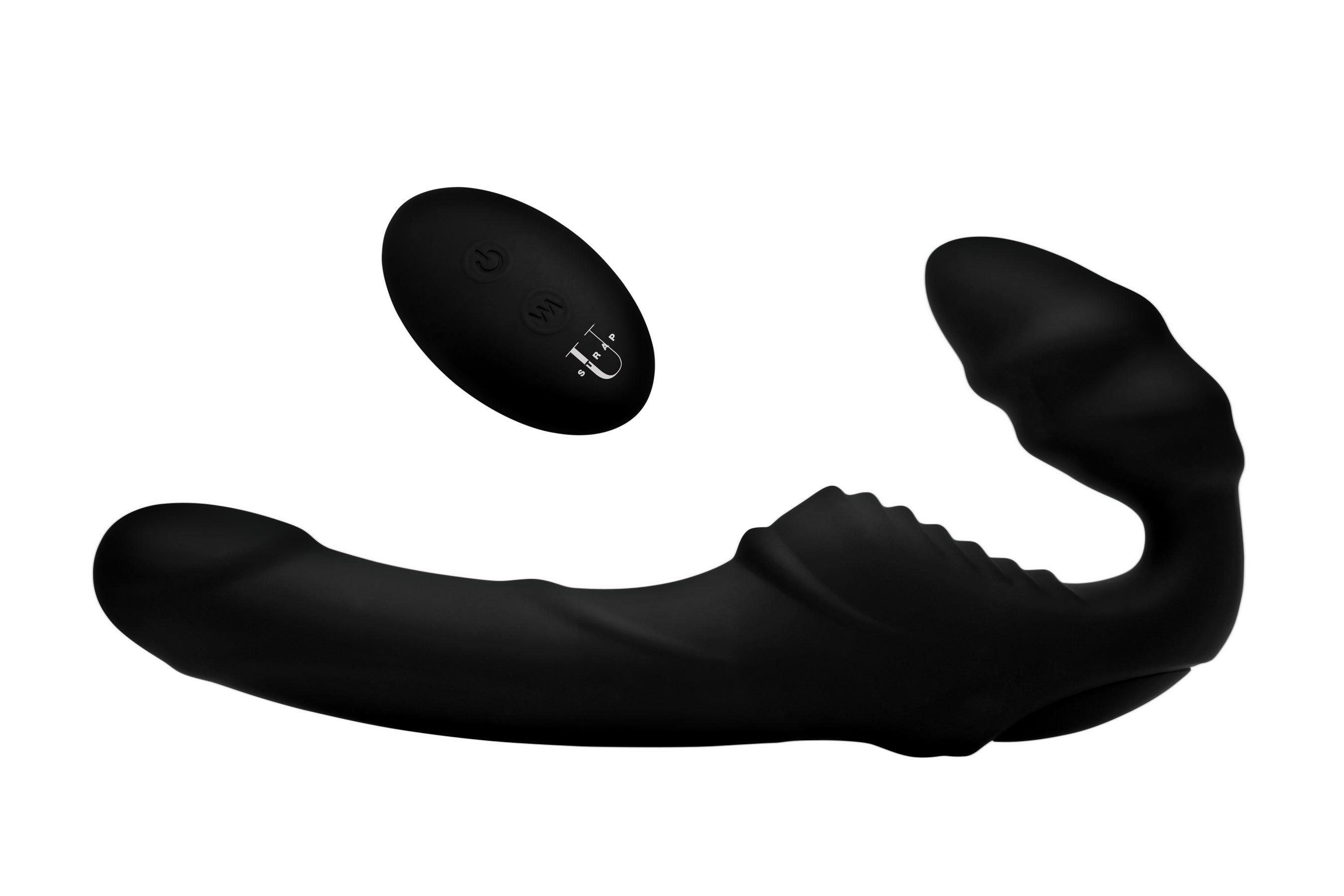Strap U Pro Rider 9X Vibrating Silicone Strapless Strap-On with Remote Control - Buy At Luxury Toy X - Free 3-Day Shipping