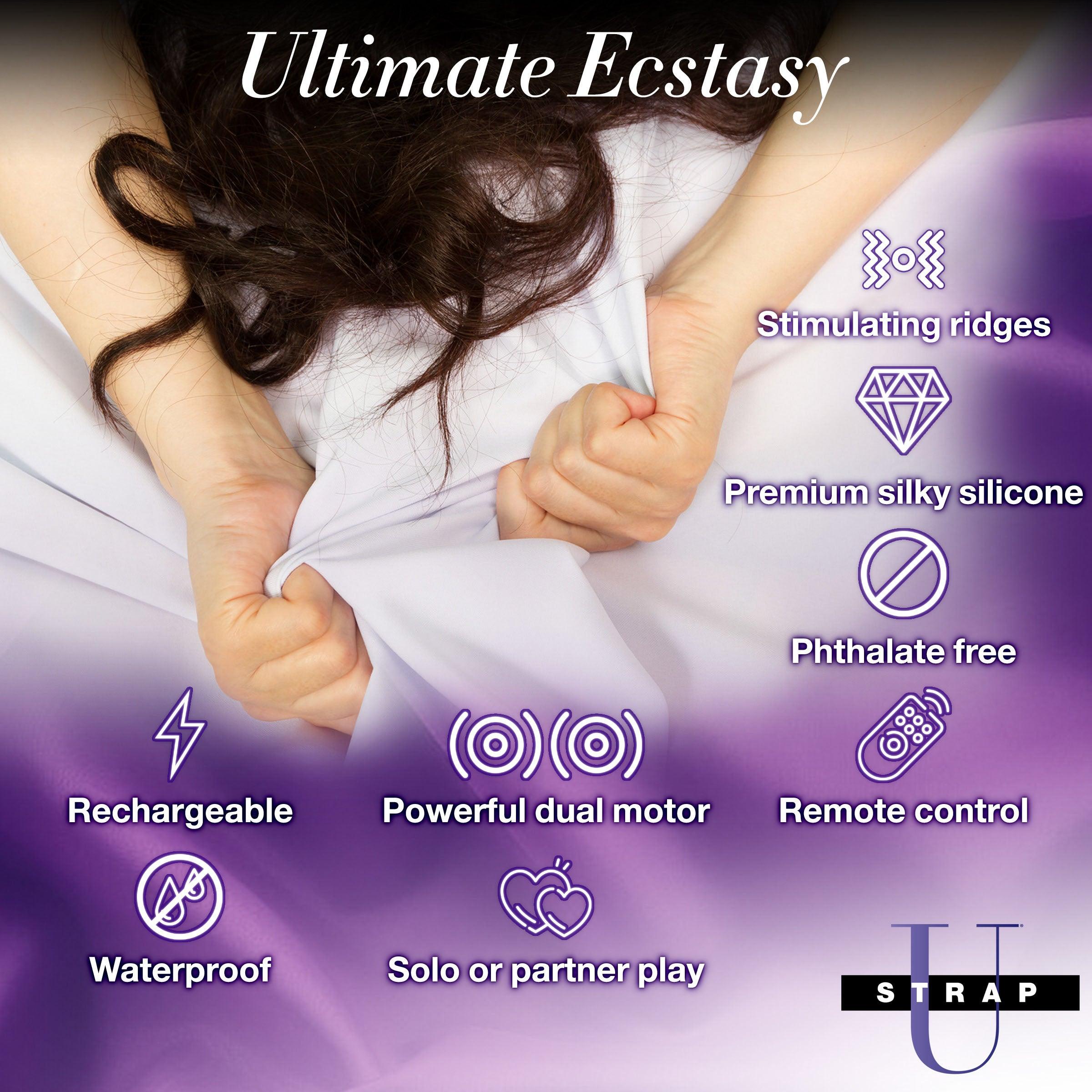 Strap U Pro Rider 9X Vibrating Silicone Strapless Strap-On with Remote Control - Buy At Luxury Toy X - Free 3-Day Shipping