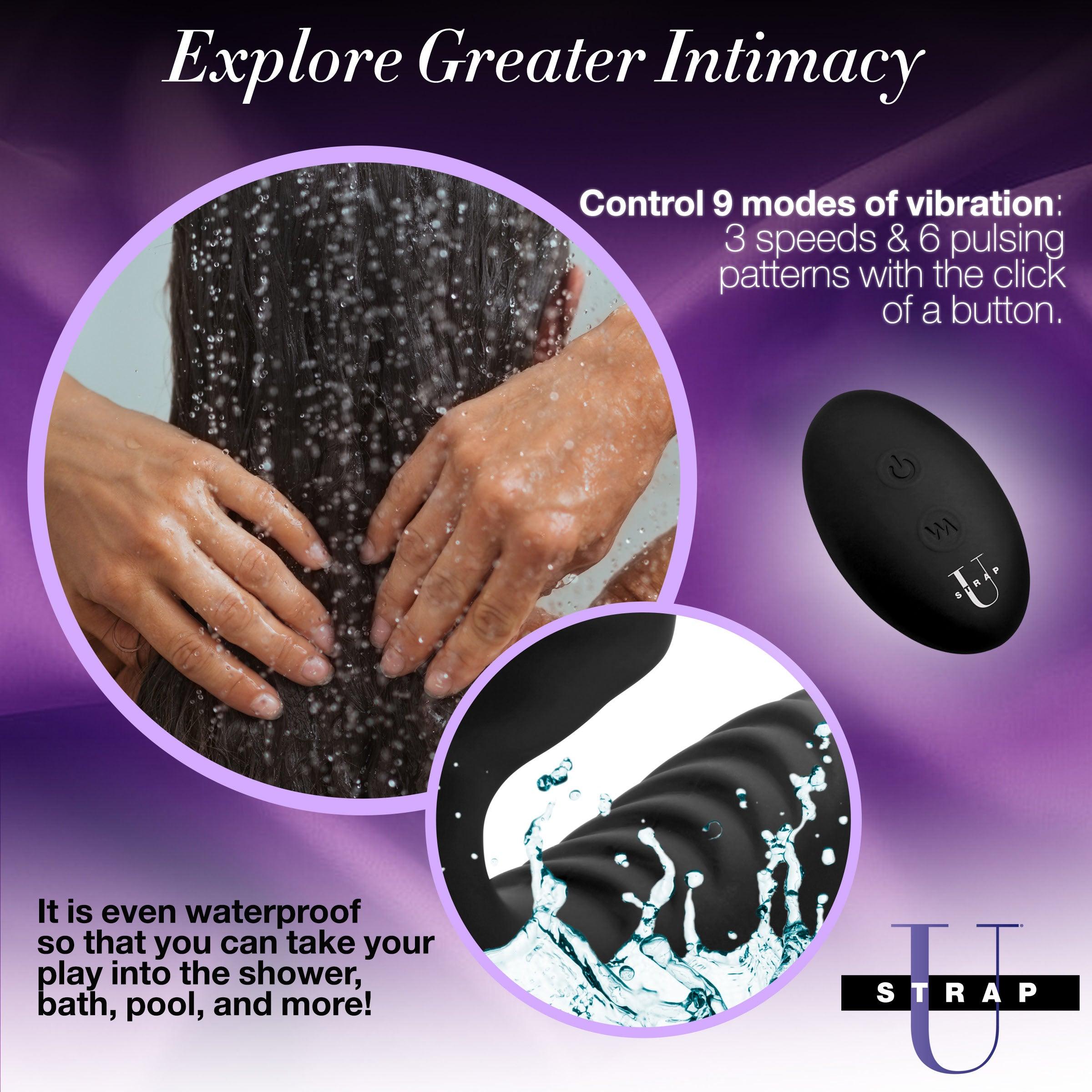 Strap U Pro Rider 9X Vibrating Silicone Strapless Strap-On with Remote Control - Buy At Luxury Toy X - Free 3-Day Shipping