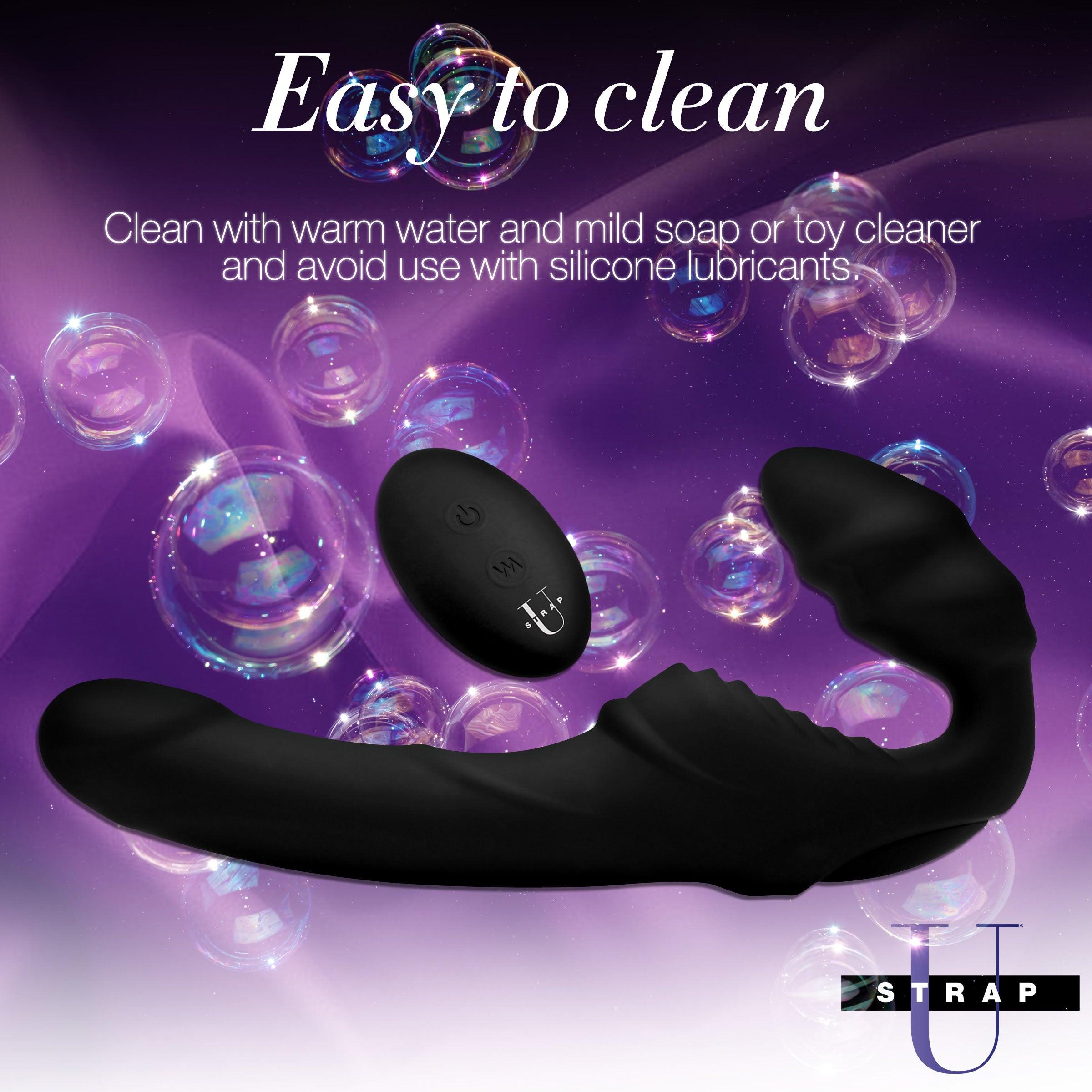 Strap U Pro Rider 9X Vibrating Silicone Strapless Strap-On with Remote Control - Buy At Luxury Toy X - Free 3-Day Shipping