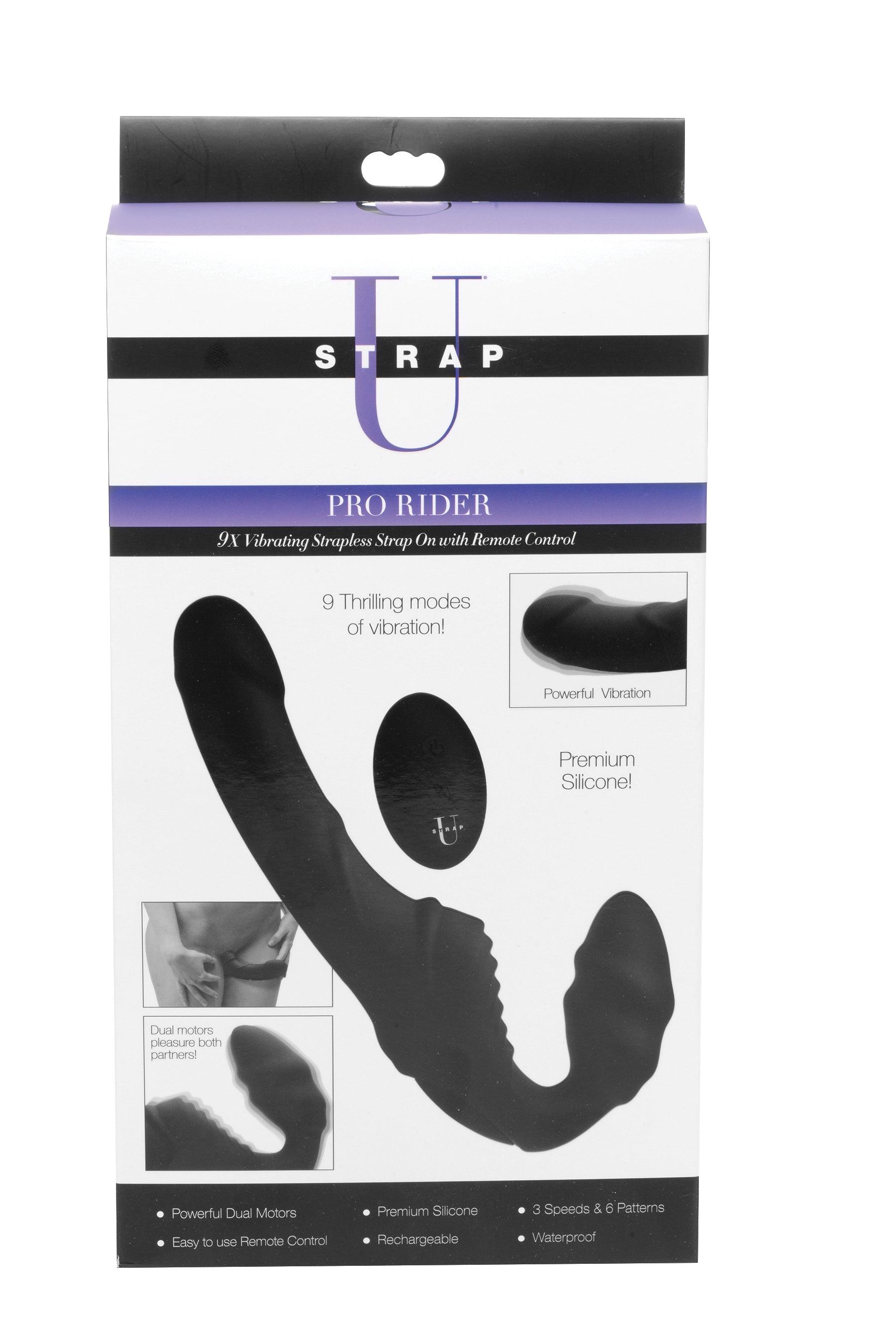 Strap U Pro Rider 9X Vibrating Silicone Strapless Strap-On with Remote Control - Buy At Luxury Toy X - Free 3-Day Shipping