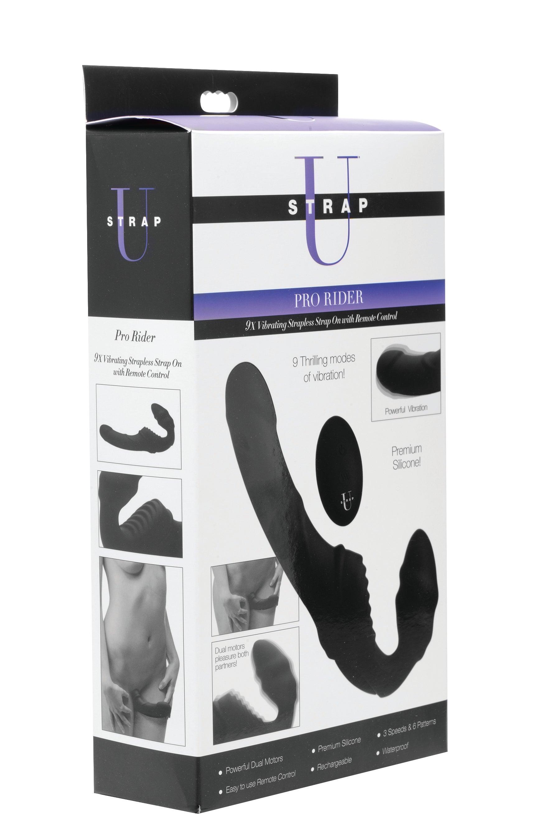 Strap U Pro Rider 9X Vibrating Silicone Strapless Strap-On with Remote Control - Buy At Luxury Toy X - Free 3-Day Shipping
