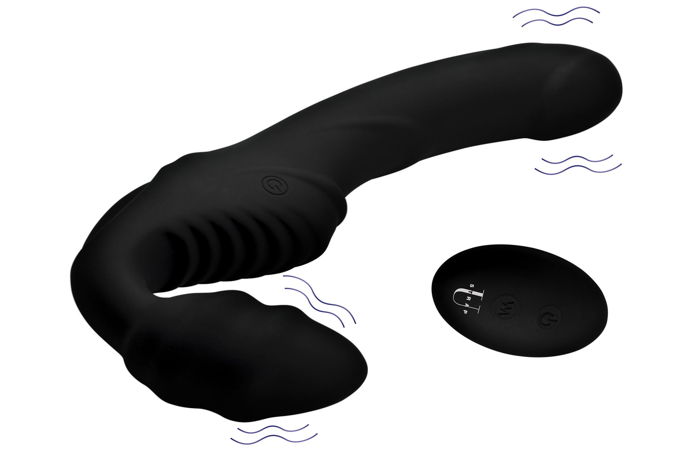 Strap U Pro Rider 9X Vibrating Silicone Strapless Strap-On with Remote Control - Buy At Luxury Toy X - Free 3-Day Shipping