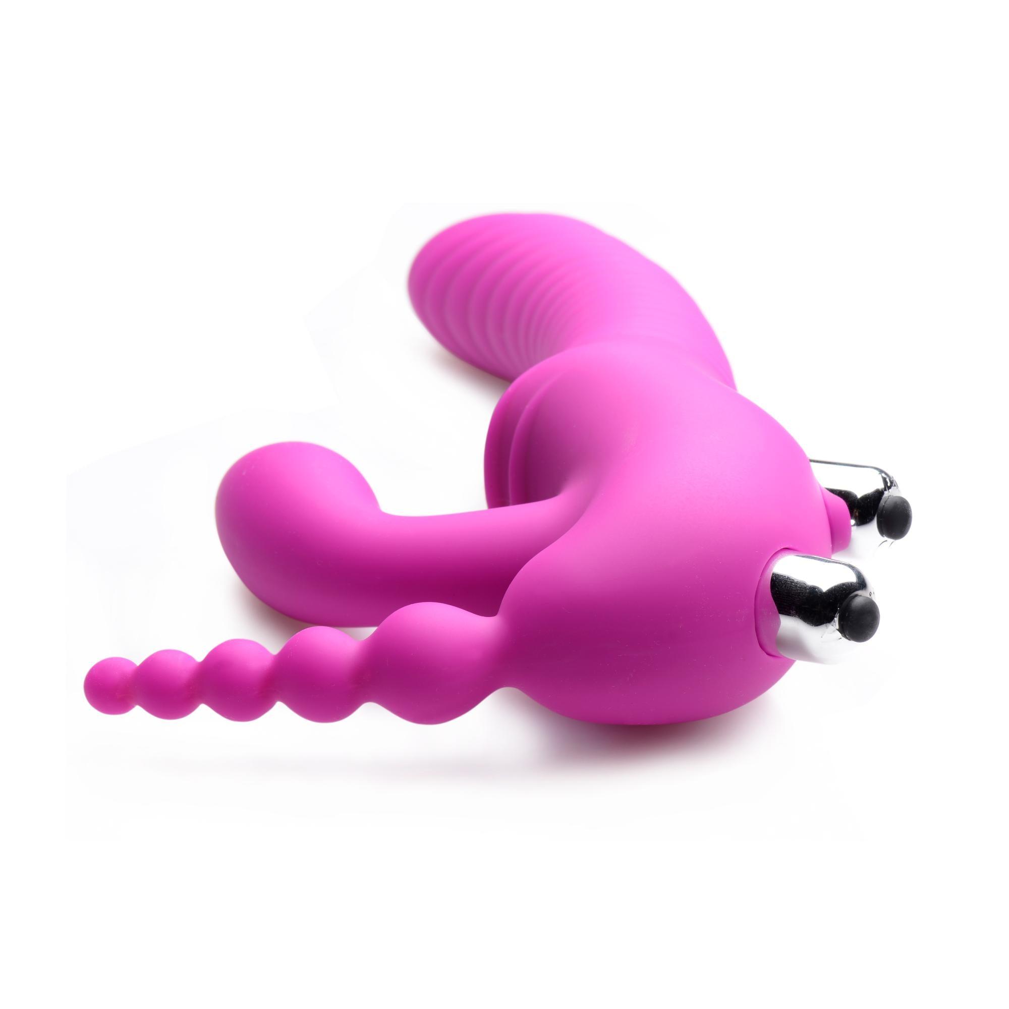 Strap U Regal Rider Vibrating Silicone Strapless Strap On Triple G Dildo - Buy At Luxury Toy X - Free 3-Day Shipping