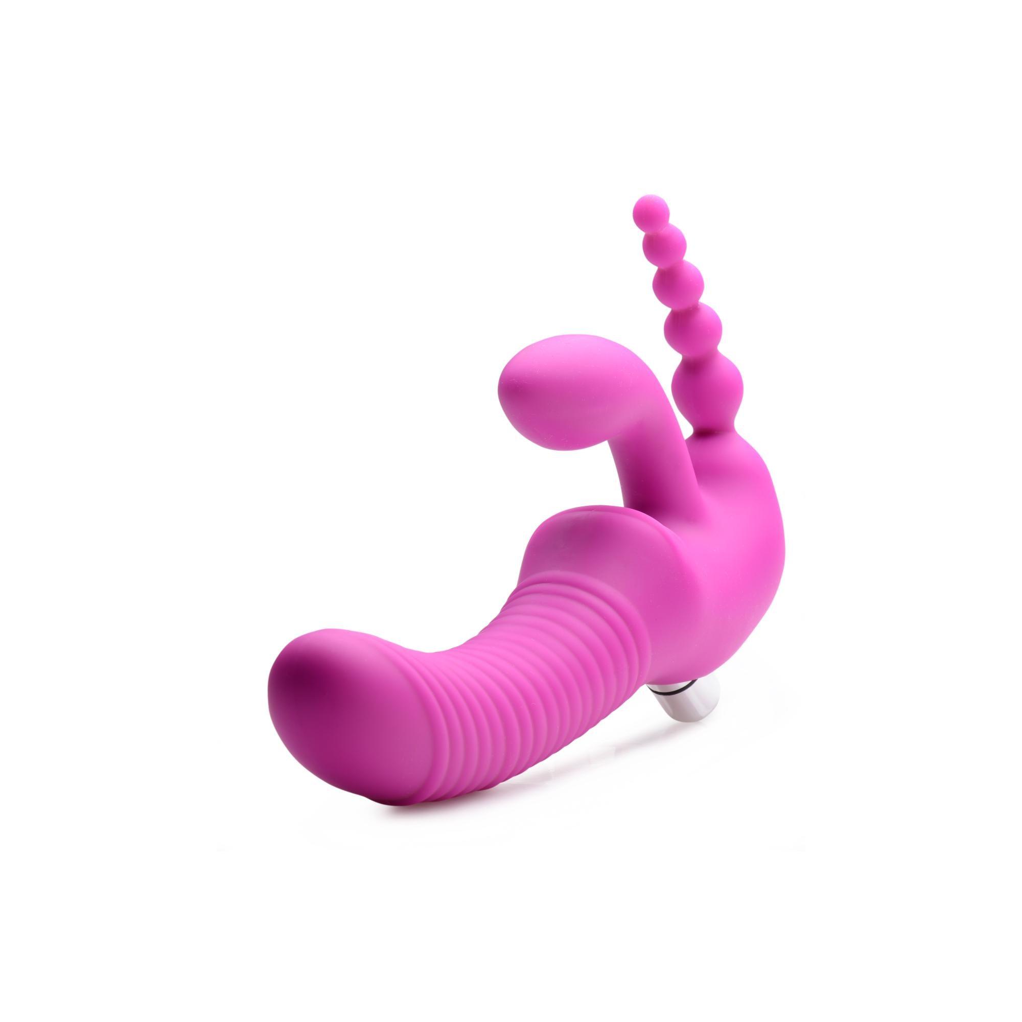Strap U Regal Rider Vibrating Silicone Strapless Strap On Triple G Dildo - Buy At Luxury Toy X - Free 3-Day Shipping