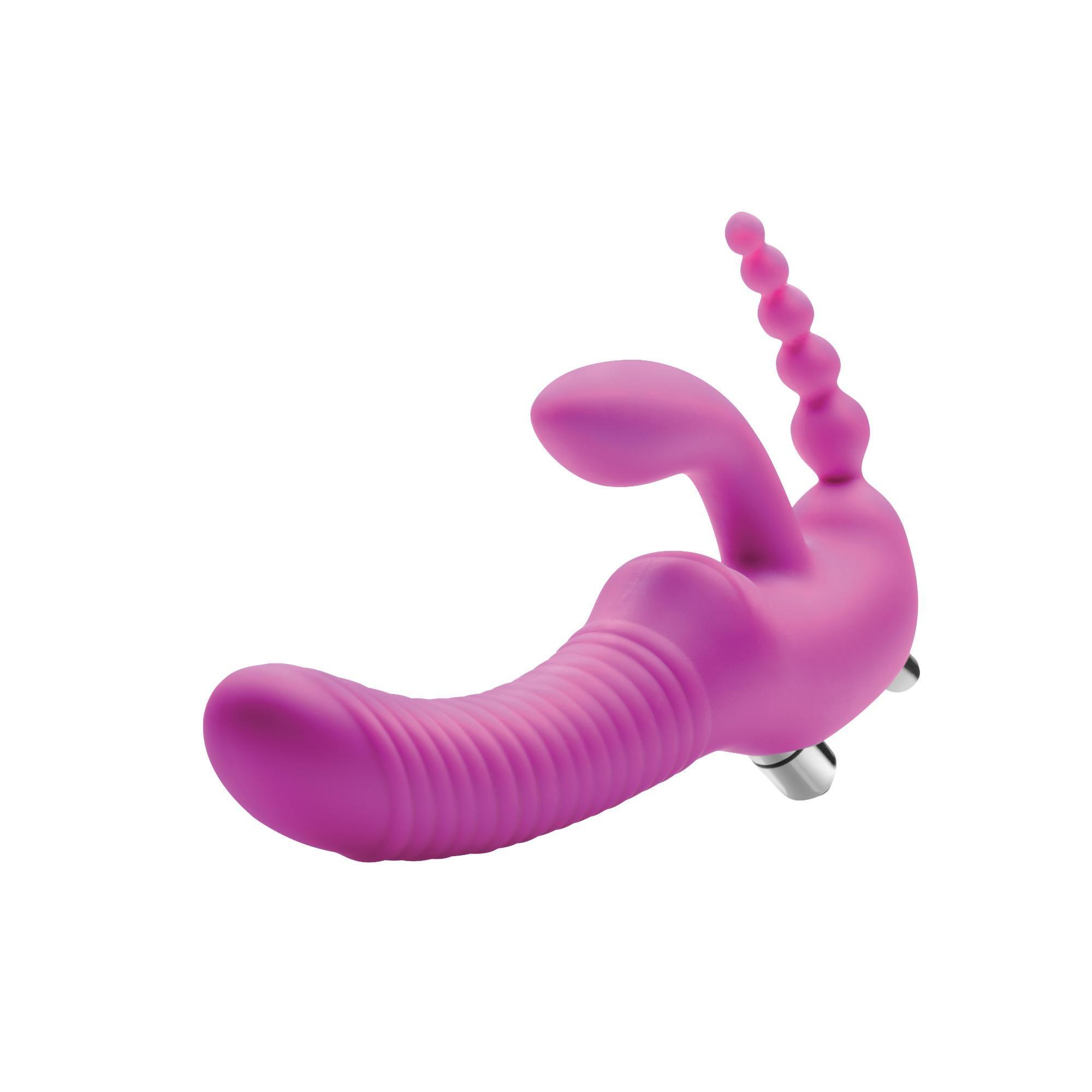 Strap U Regal Rider Vibrating Silicone Strapless Strap On Triple G Dildo - Buy At Luxury Toy X - Free 3-Day Shipping