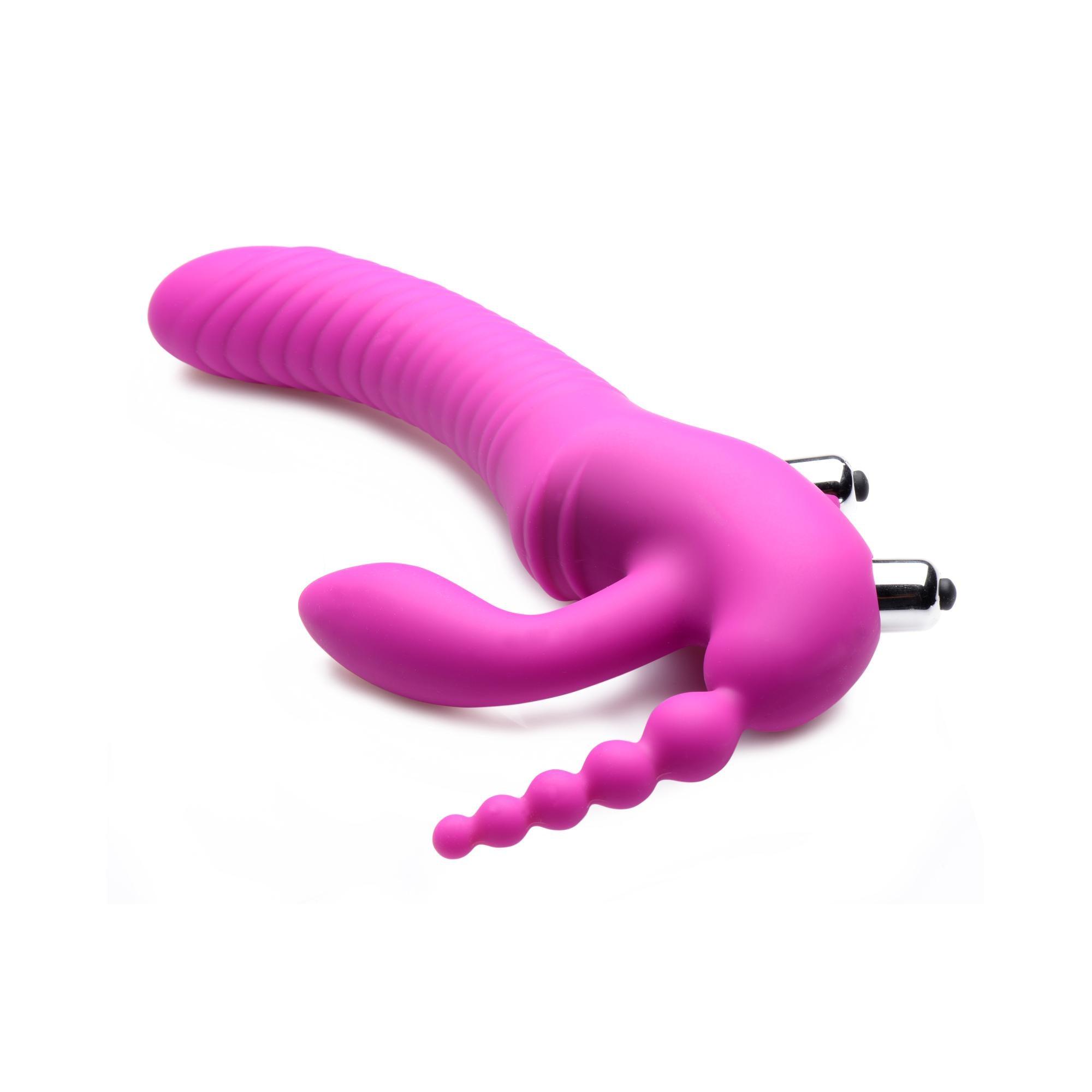 Strap U Regal Rider Vibrating Silicone Strapless Strap On Triple G Dildo - Buy At Luxury Toy X - Free 3-Day Shipping