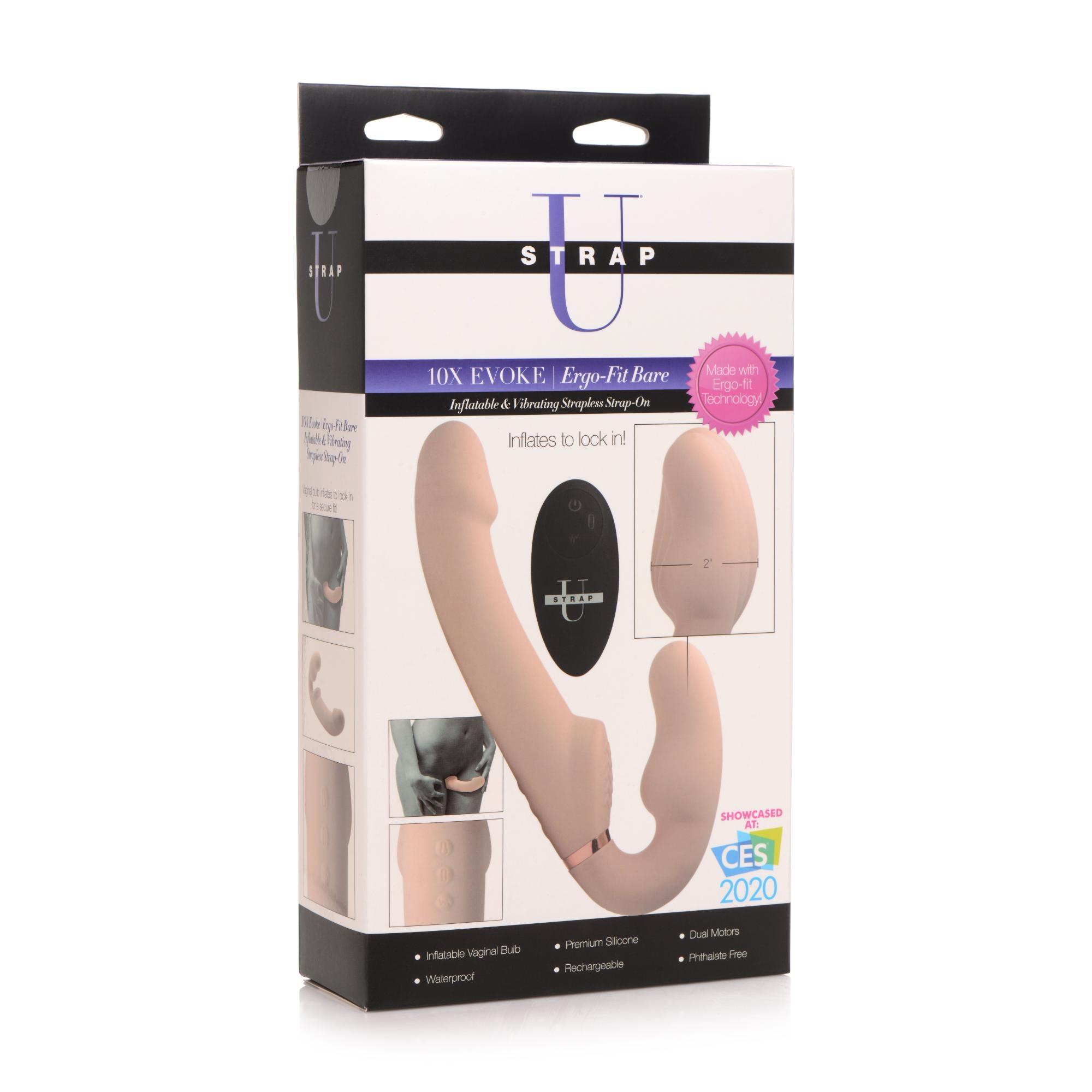 Strap U Remote Control Inflatable Vibrating Silicone Ergo Fit Strapless Strap-On - Buy At Luxury Toy X - Free 3-Day Shipping