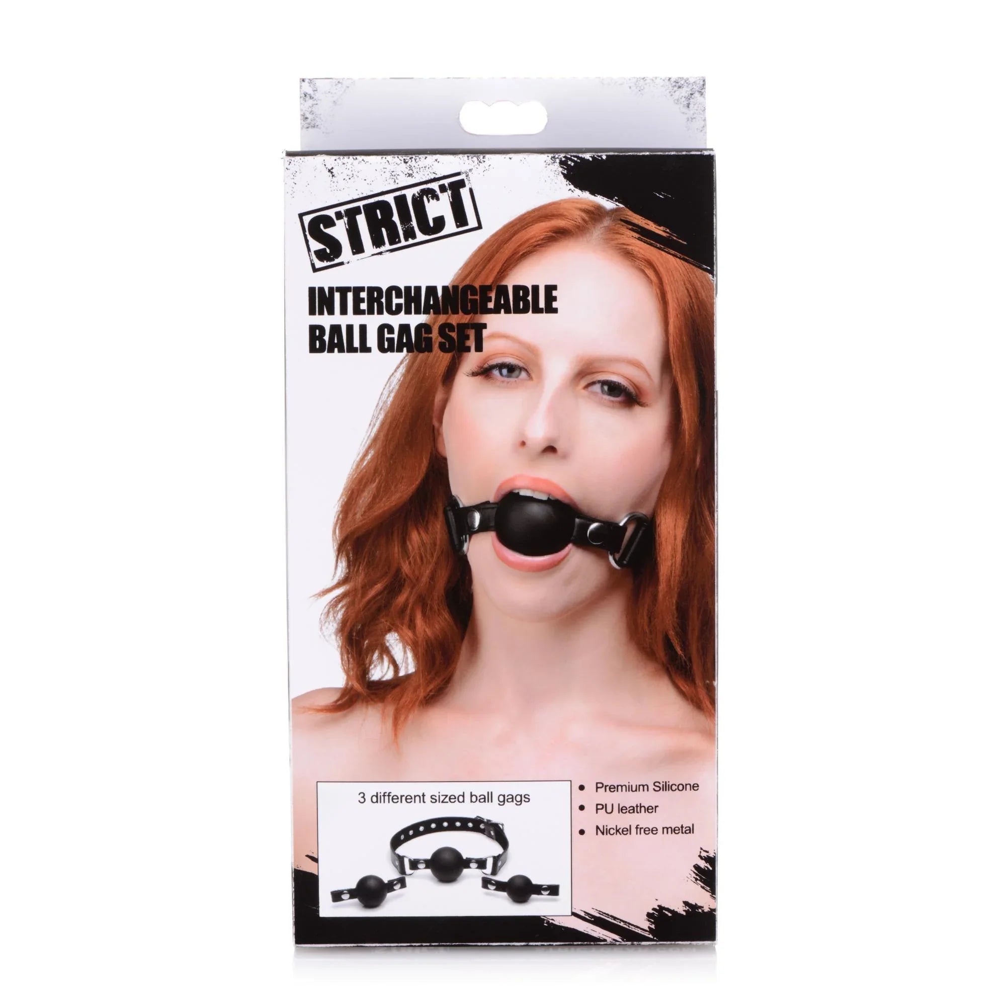 STRICT Interchangeable Silicone Ball Gag Set - Buy At Luxury Toy X - Free 3-Day Shipping