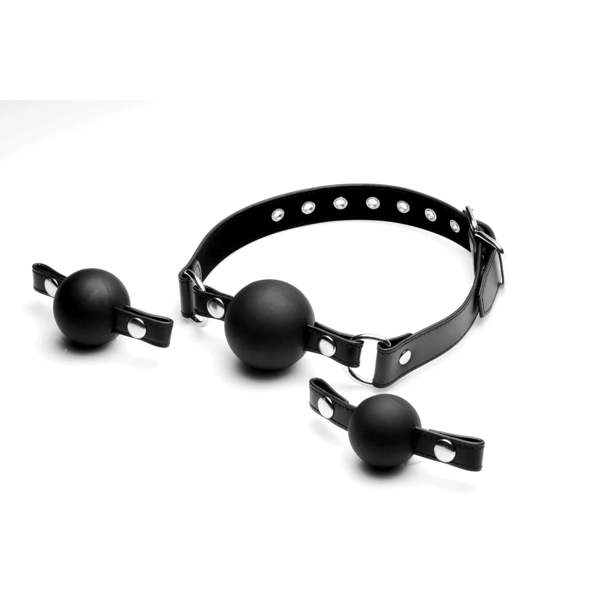 STRICT Interchangeable Silicone Ball Gag Set - Buy At Luxury Toy X - Free 3-Day Shipping