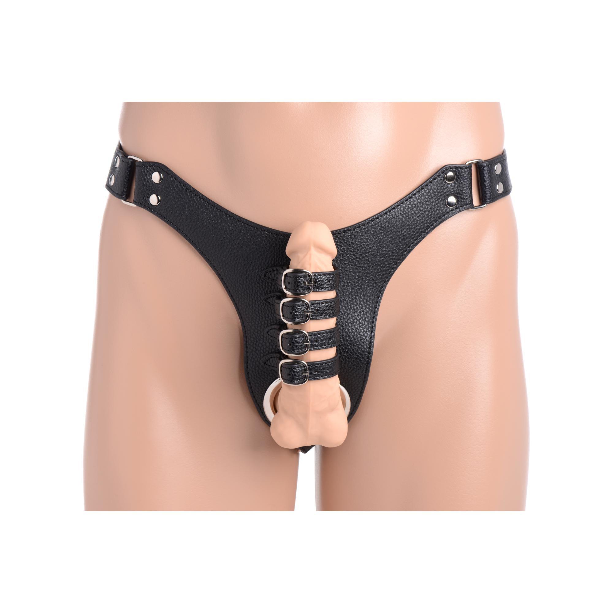 STRICT Male Chastity Harness with Silicone Anal Plug - Buy At Luxury Toy X - Free 3-Day Shipping