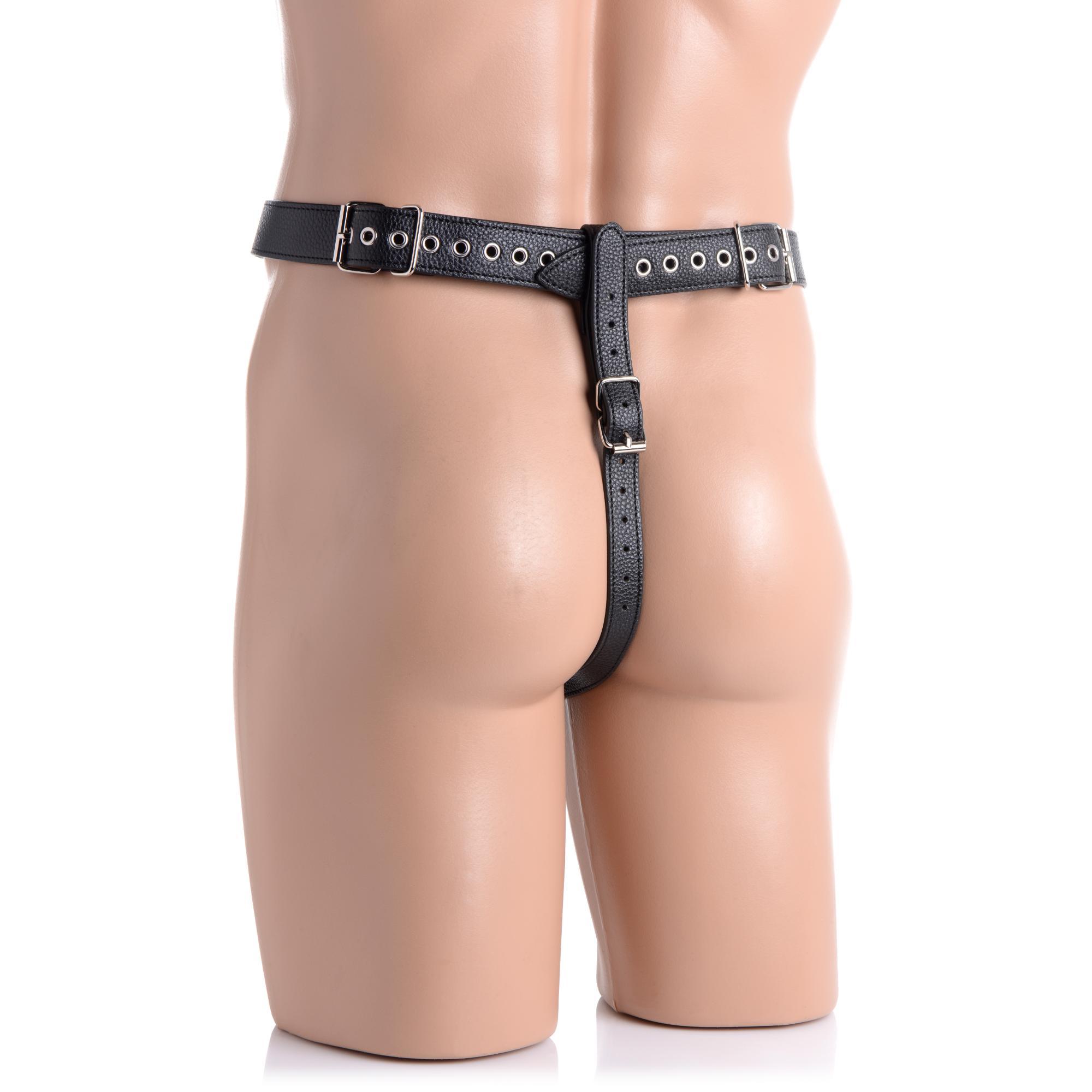 STRICT Male Chastity Harness with Silicone Anal Plug - Buy At Luxury Toy X - Free 3-Day Shipping