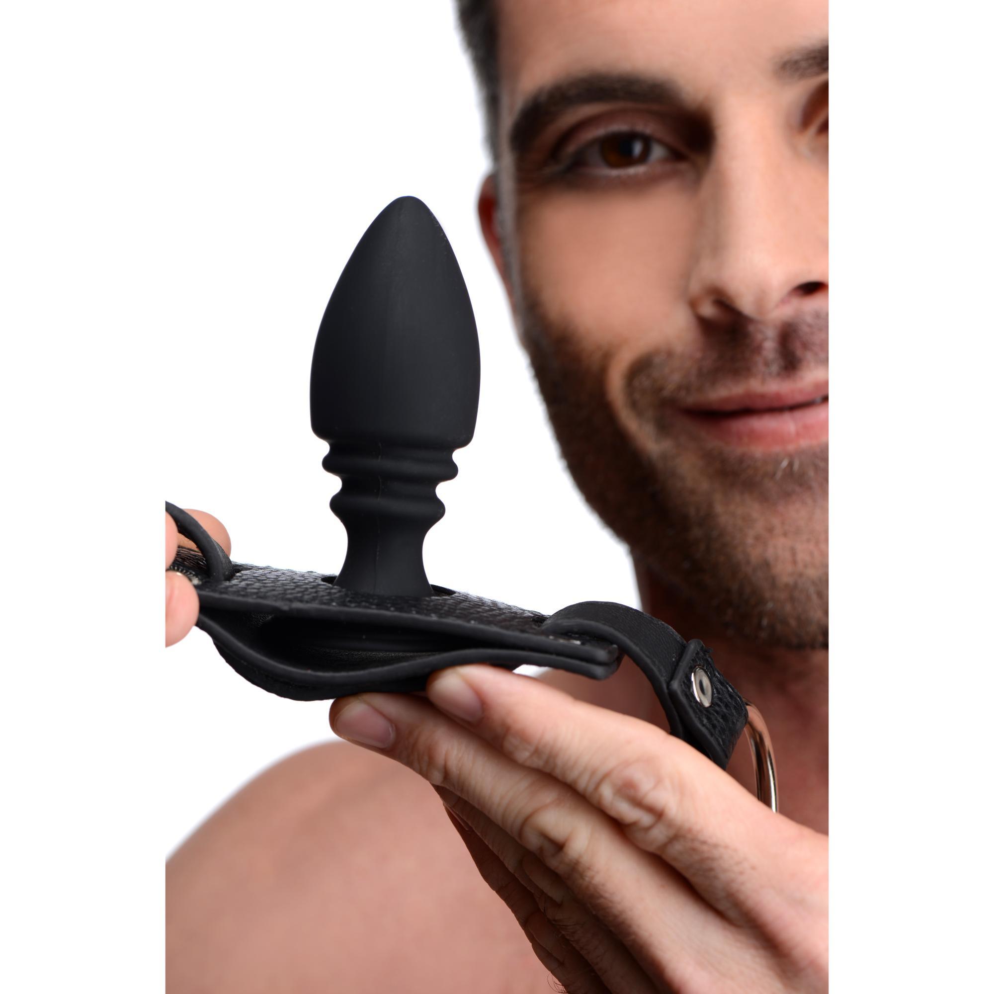 STRICT Male Harness with Silicone Anal Plug - Buy At Luxury Toy X - Free 3-Day Shipping