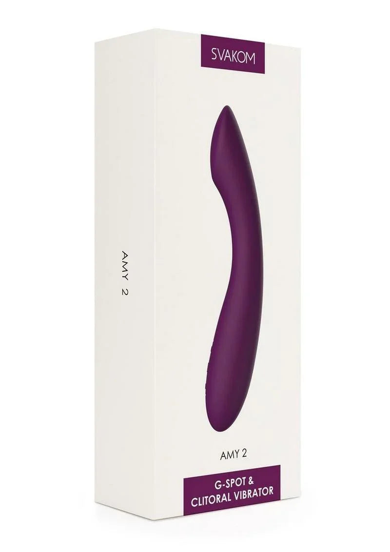 Svakom Amy 2 Rechargeable Silicone Vibrator - Buy At Luxury Toy X - Free 3-Day Shipping
