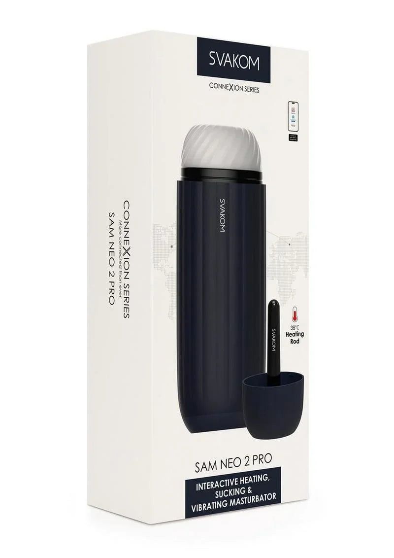 Svakom Sam Neo 2 Pro Silicone Interactive Rechargeable Heating Masturbator - Buy At Luxury Toy X - Free 3-Day Shipping