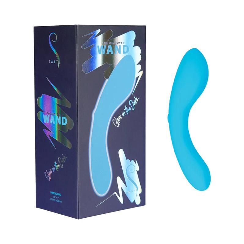 Swan Mini Swan Wand Rechargeable Silicone Glow in the Dark Massager - Buy At Luxury Toy X - Free 3-Day Shipping