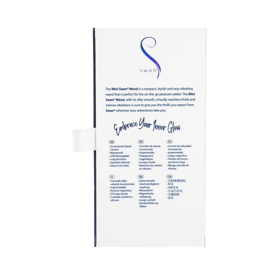Swan Mini Swan Wand Rechargeable Silicone Glow in the Dark Massager - Buy At Luxury Toy X - Free 3-Day Shipping