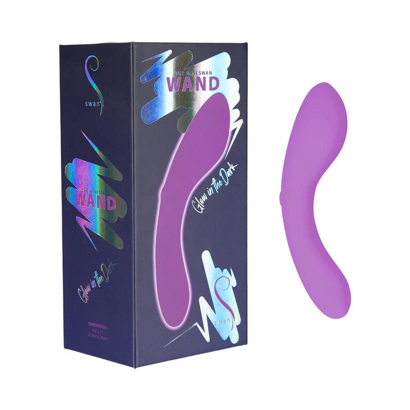 Swan Mini Swan Wand Rechargeable Silicone Glow in the Dark Massager - Buy At Luxury Toy X - Free 3-Day Shipping