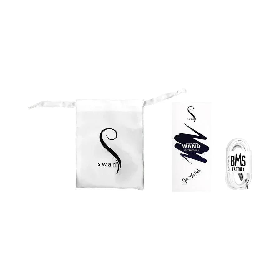 Swan Mini Swan Wand Rechargeable Silicone Glow in the Dark Massager - Buy At Luxury Toy X - Free 3-Day Shipping