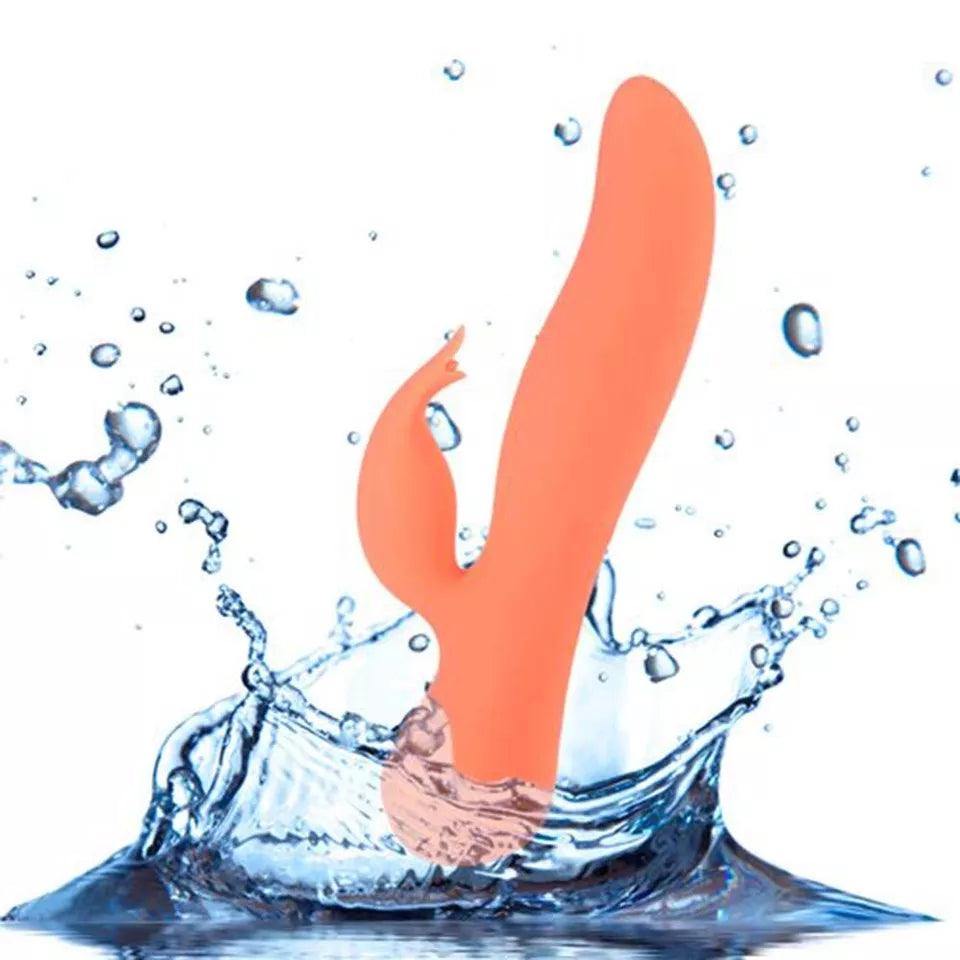Swan The Blossom Swan Rechargeable Silicone Dual Action Rotate and Clitoral Vibrator - Buy At Luxury Toy X - Free 3-Day Shipping